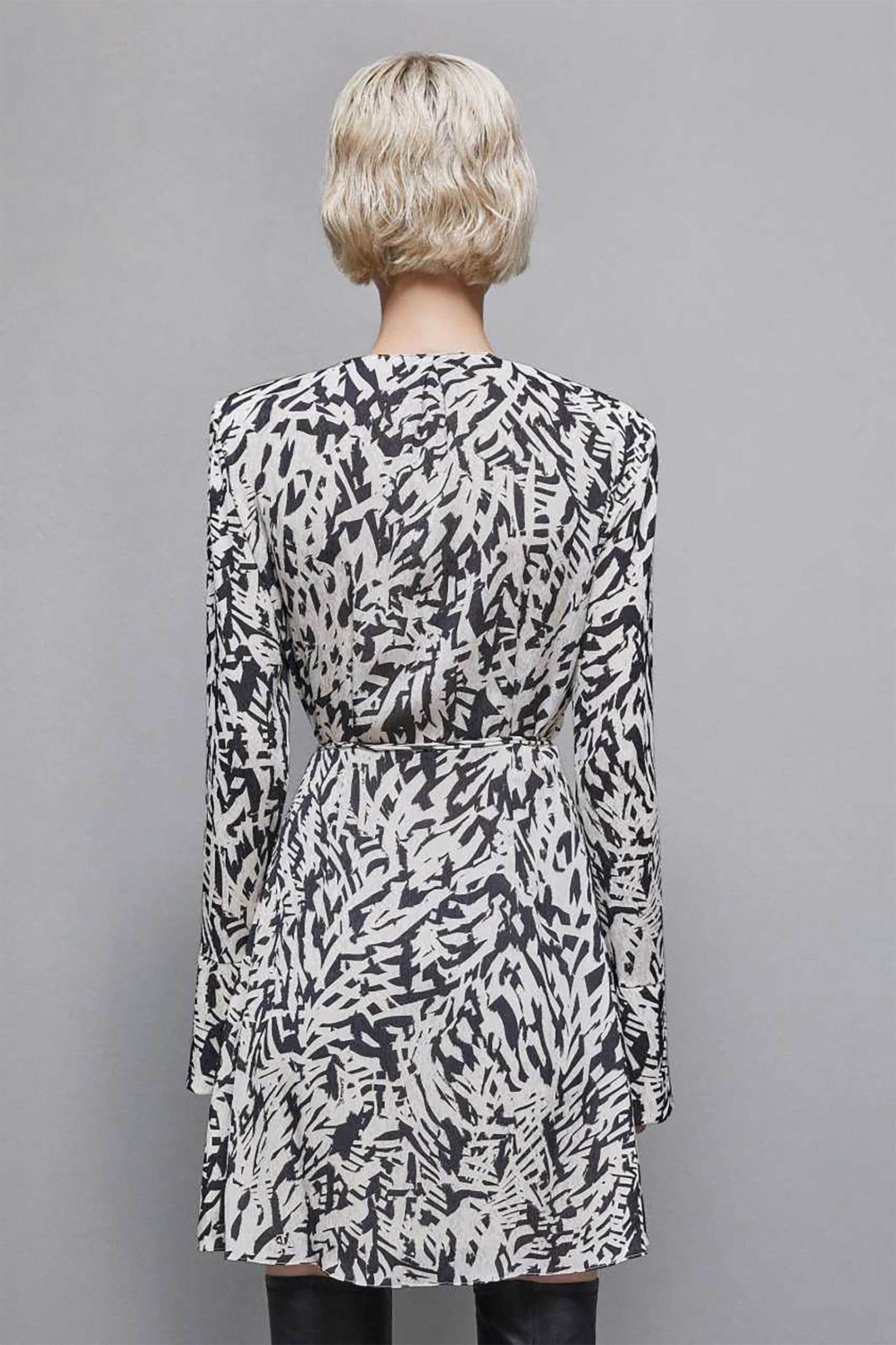 Patrizia Pepe γυναικείο mini φόρεμα με all-over print - 8A1397A463 Μαύρο φωτογραφία