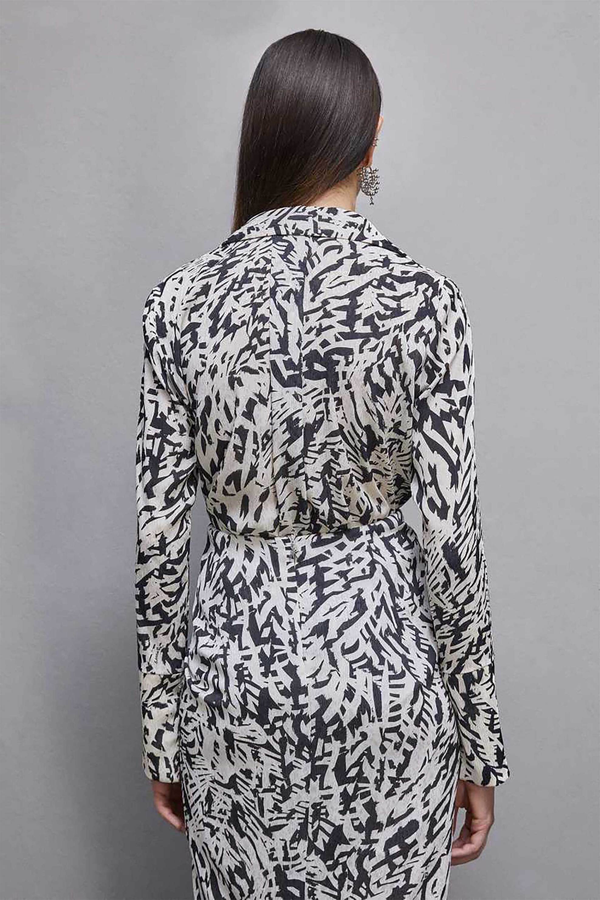 Patrizia Pepe γυναικείο πουκάμισο με all-over print Slim Fit - 8C0703A463 Μαύρο φωτογραφία