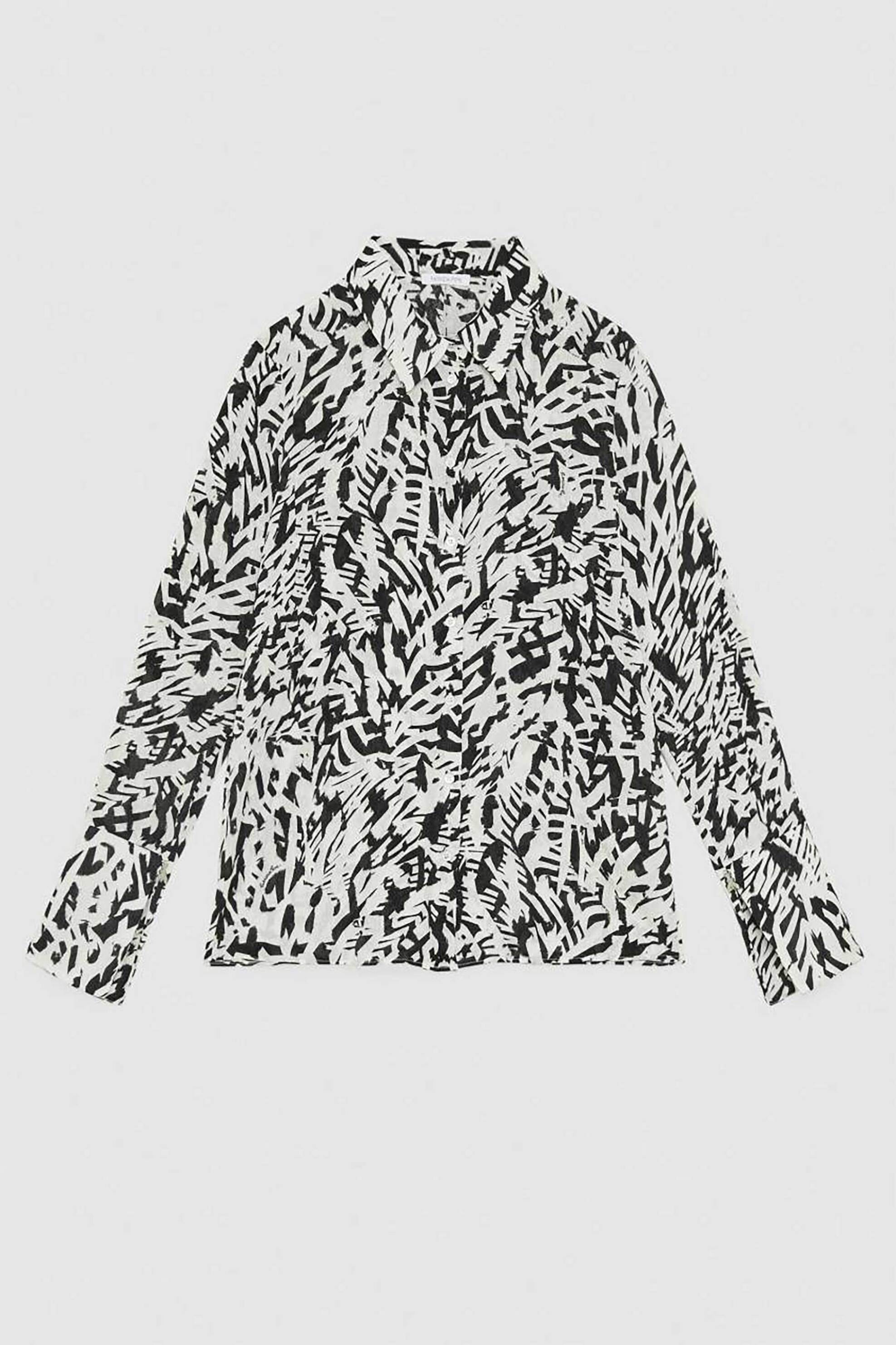 Patrizia Pepe γυναικείο πουκάμισο με all-over print Slim Fit - 8C0703A463 Μαύρο φωτογραφία