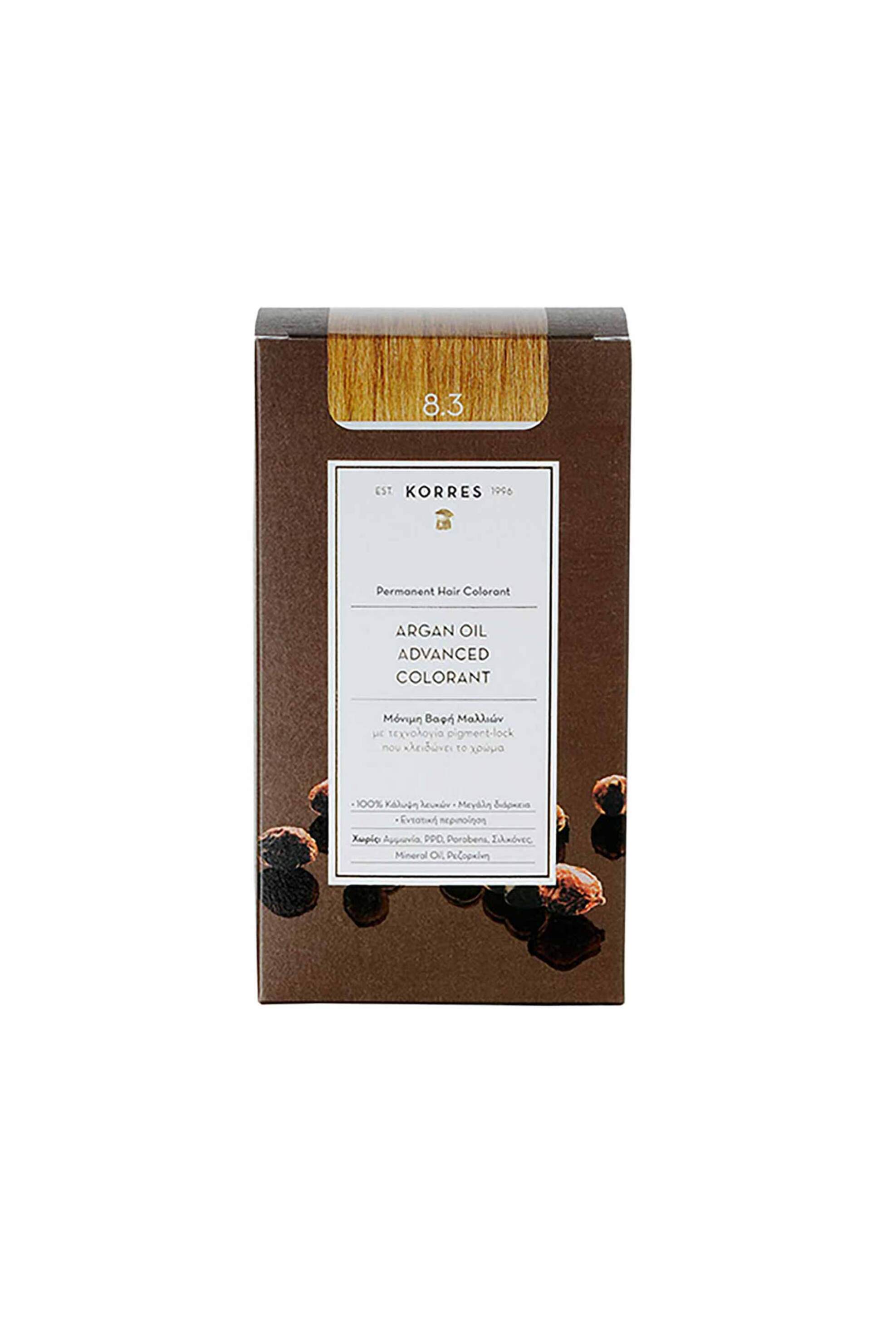 KORRES Korres Argan Oil Advanced Colorant 8.3 Ξανθό Ανοιχτό Χρυσό/Μελί - 21006622