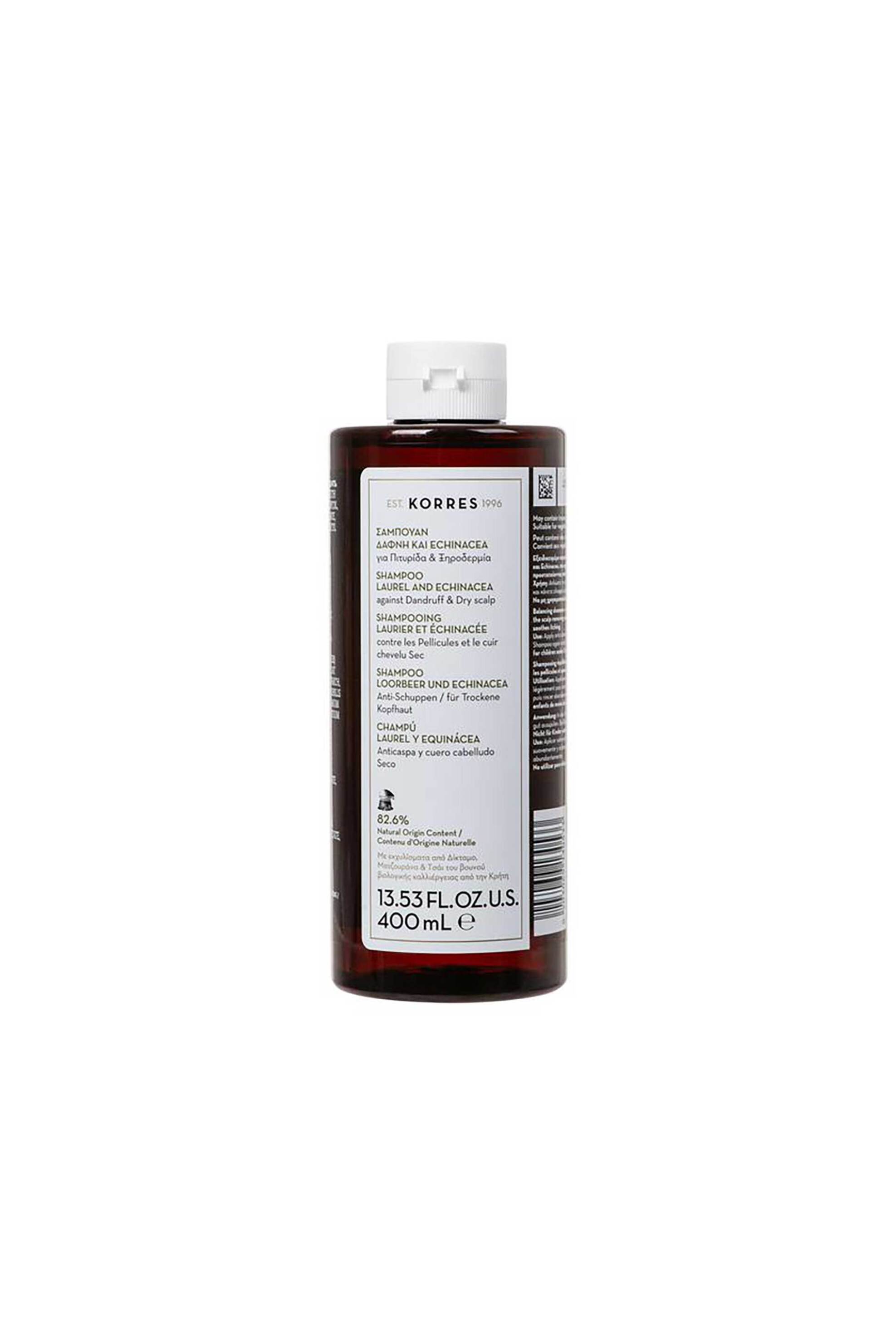 Korres Δάφνη + Echinacea Σαμπουάν Κατά της Πιτυρίδας + της Ξηροδερμίας 400 ml - 21013050 φωτογραφία