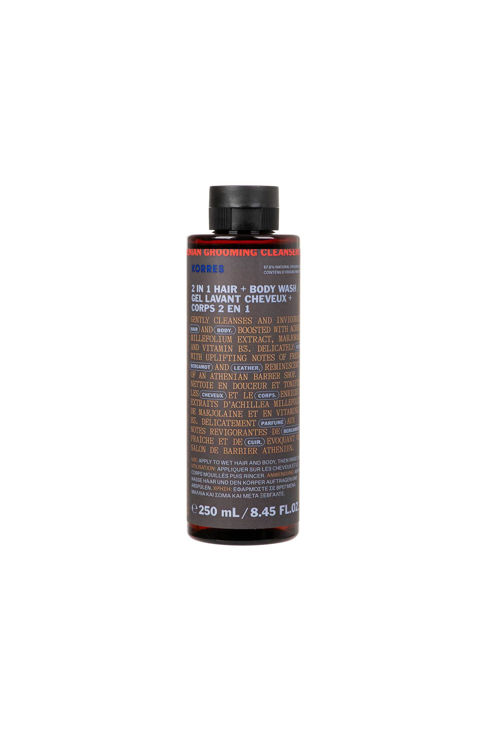 Korres Athenian Grooming Ανδρικό Σαμπουάν + Αφρόλουτρο 2 σε 1 250 ml - 21013189
