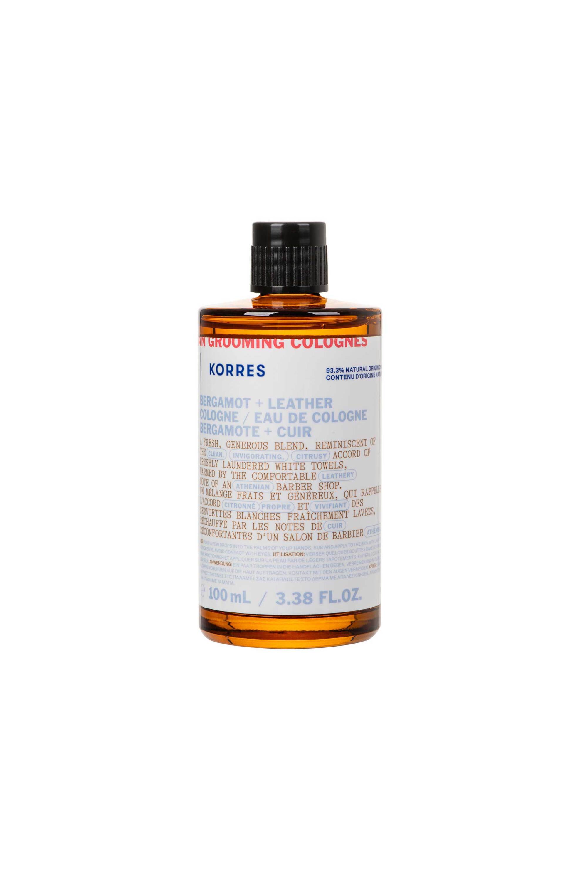 KORRES Korres Athenian Grooming Περγαμόντο + Δέρμα Eau de Cologne 100 ml - 21013191