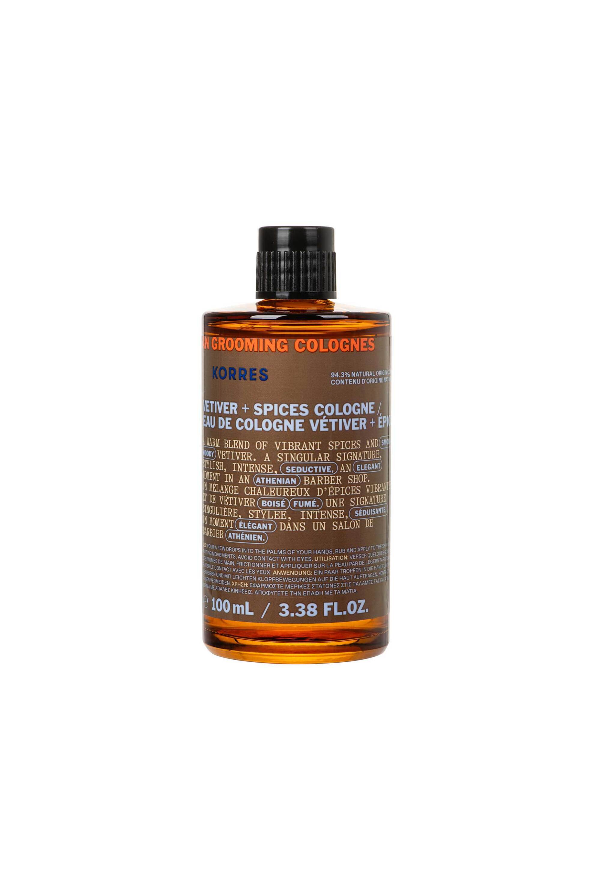 KORRES Korres Athenian Grooming Βέτιβερ + Μπαχαρικά Eau de Cologne 100 ml - 21013234