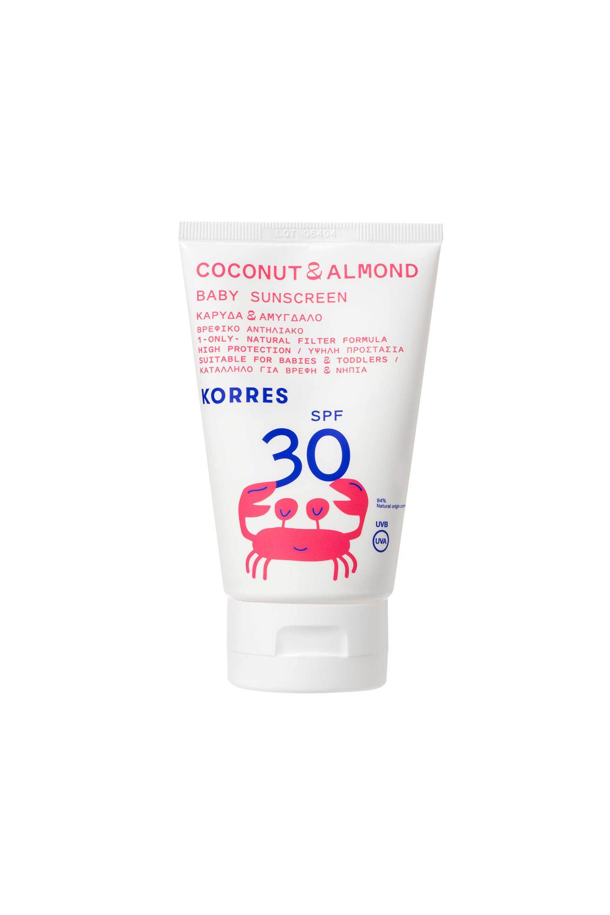 Korres Καρύδα & Αμύγδαλο Βρεφικό Αντηλιακό Πρόσωπο & Σώμα SPF30 100 ml