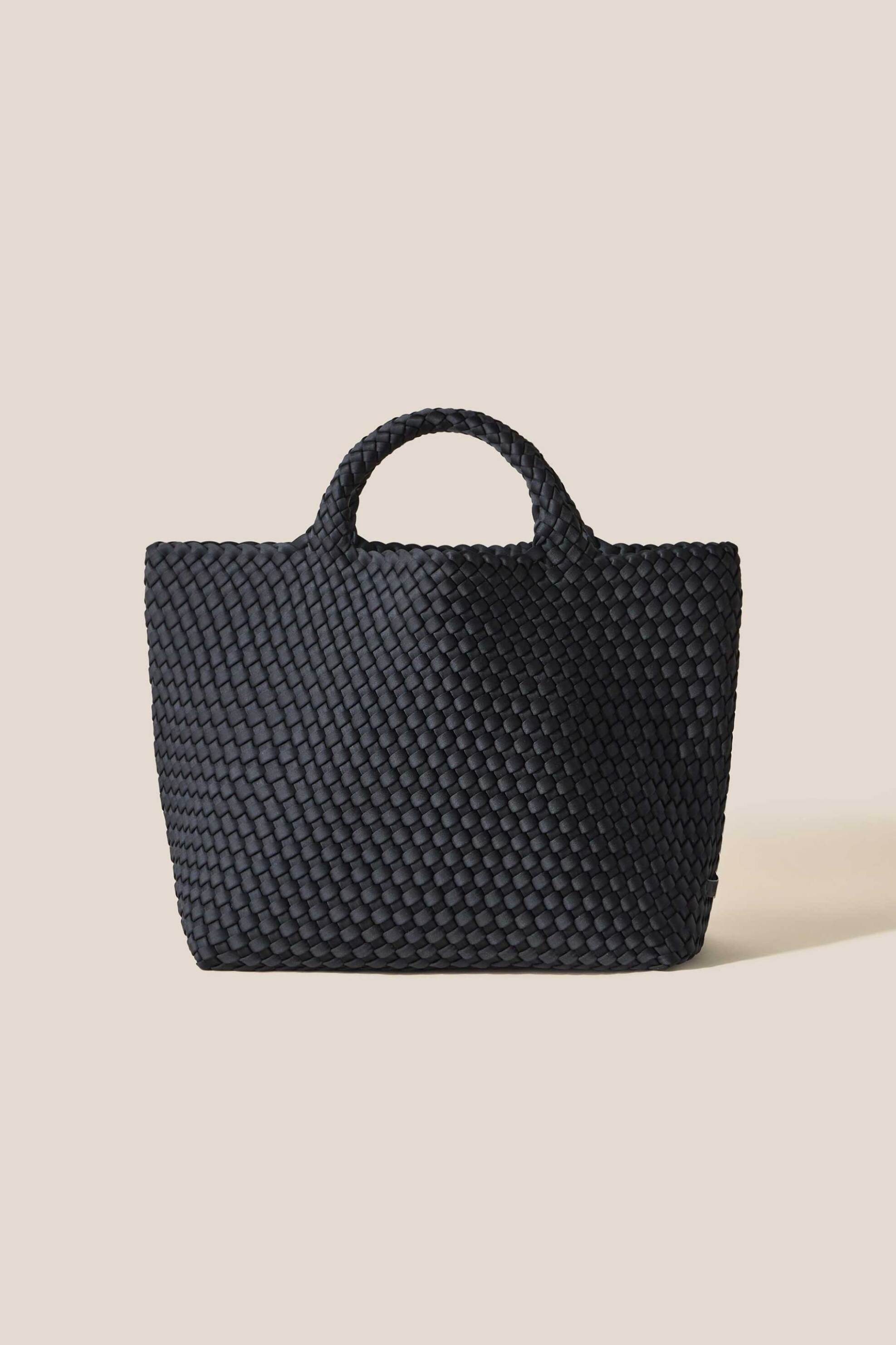 Naghedi γυναικεία τσάντα tote με πλεκτό σχέδιο "St. Barths Medium" - NSN03013LD Μαύρο