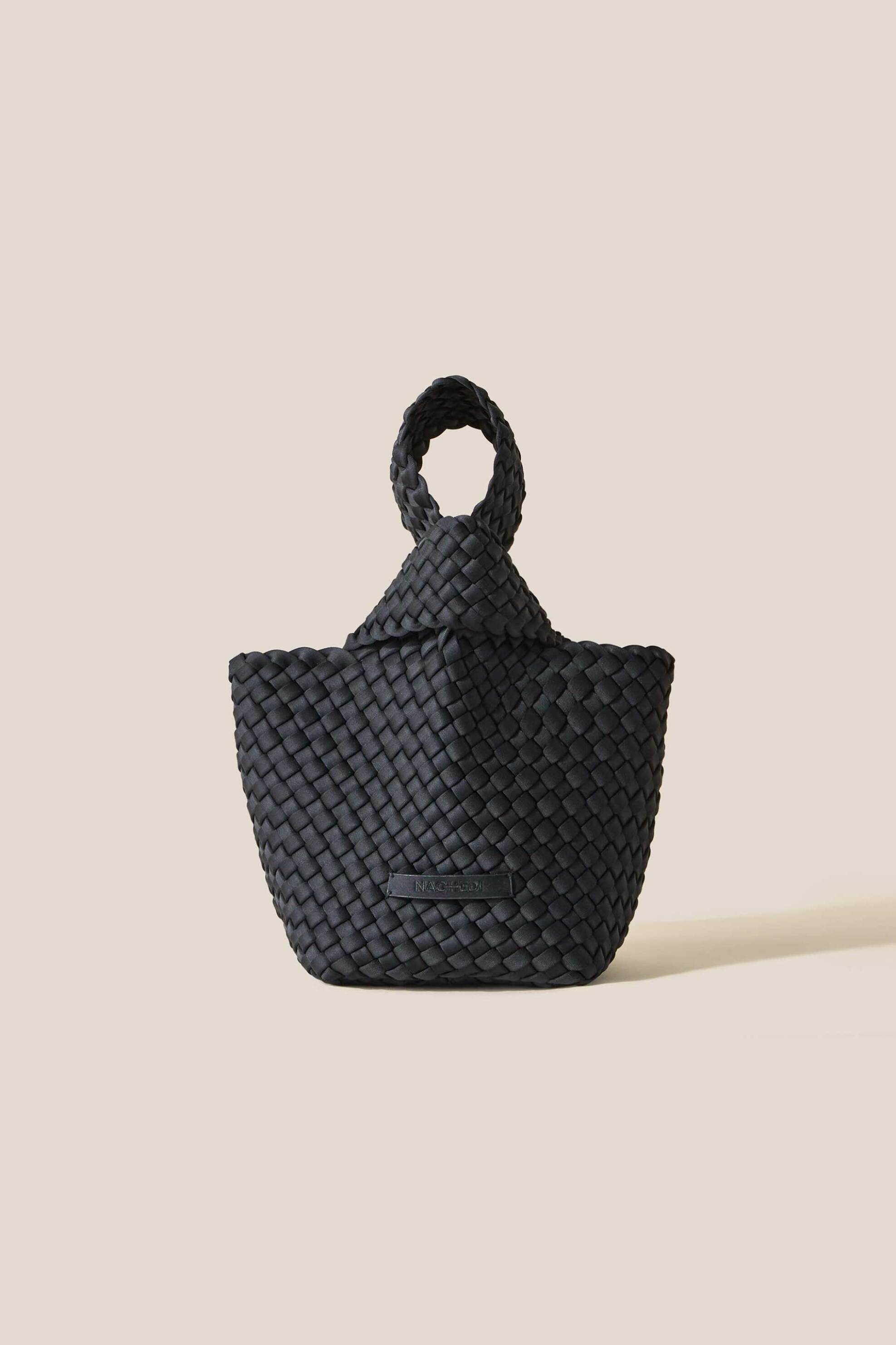 NAGHEDI Naghedi γυναικείο mini bag με πλεκτό σχέδιο "Kyoto" - NSN08040LD Μαύρο