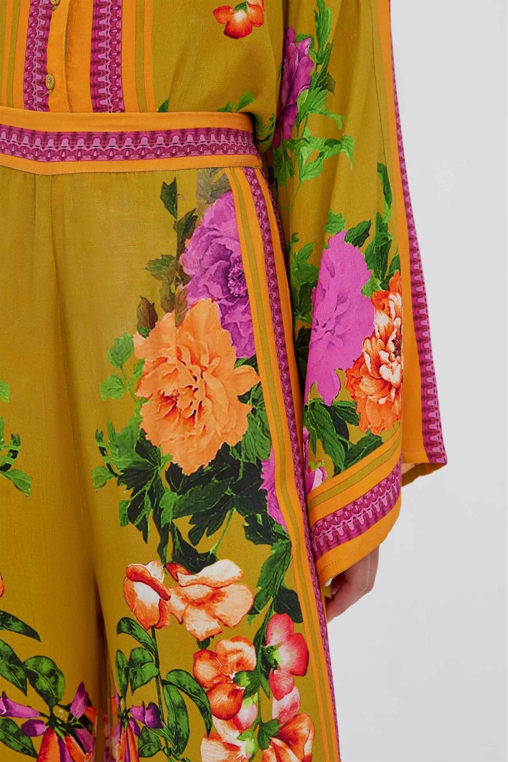 Raishma γυναικείο παντελόνι με floral print "Alisa" - AW24RS60GR Πορτοκαλί φωτογραφία