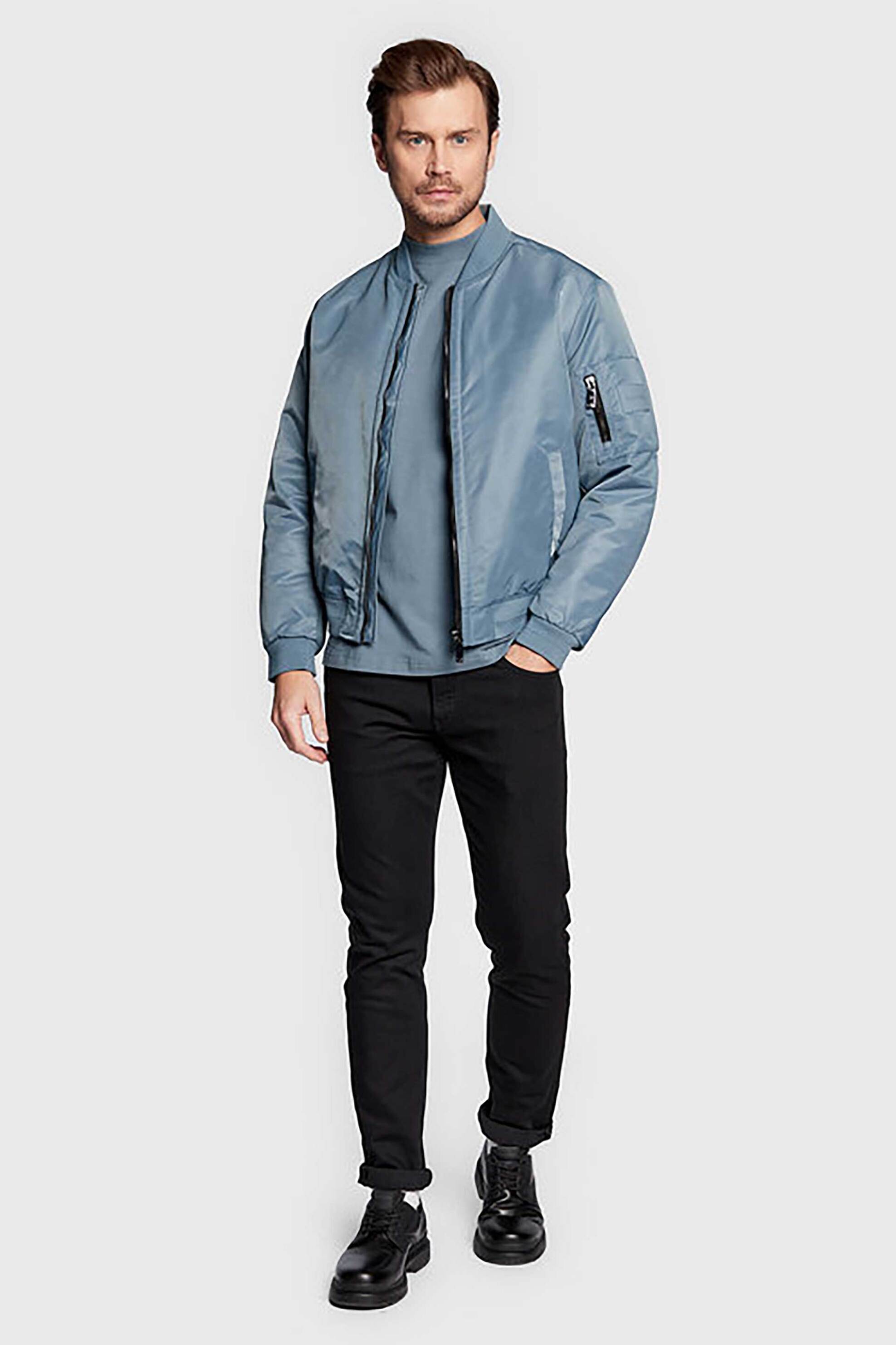 CALVIN KLEIN Calvin Klein ανδρικό τζιν παντελόνι πεντάτσεπο Slim Fit - K10K111239 Μαύρο