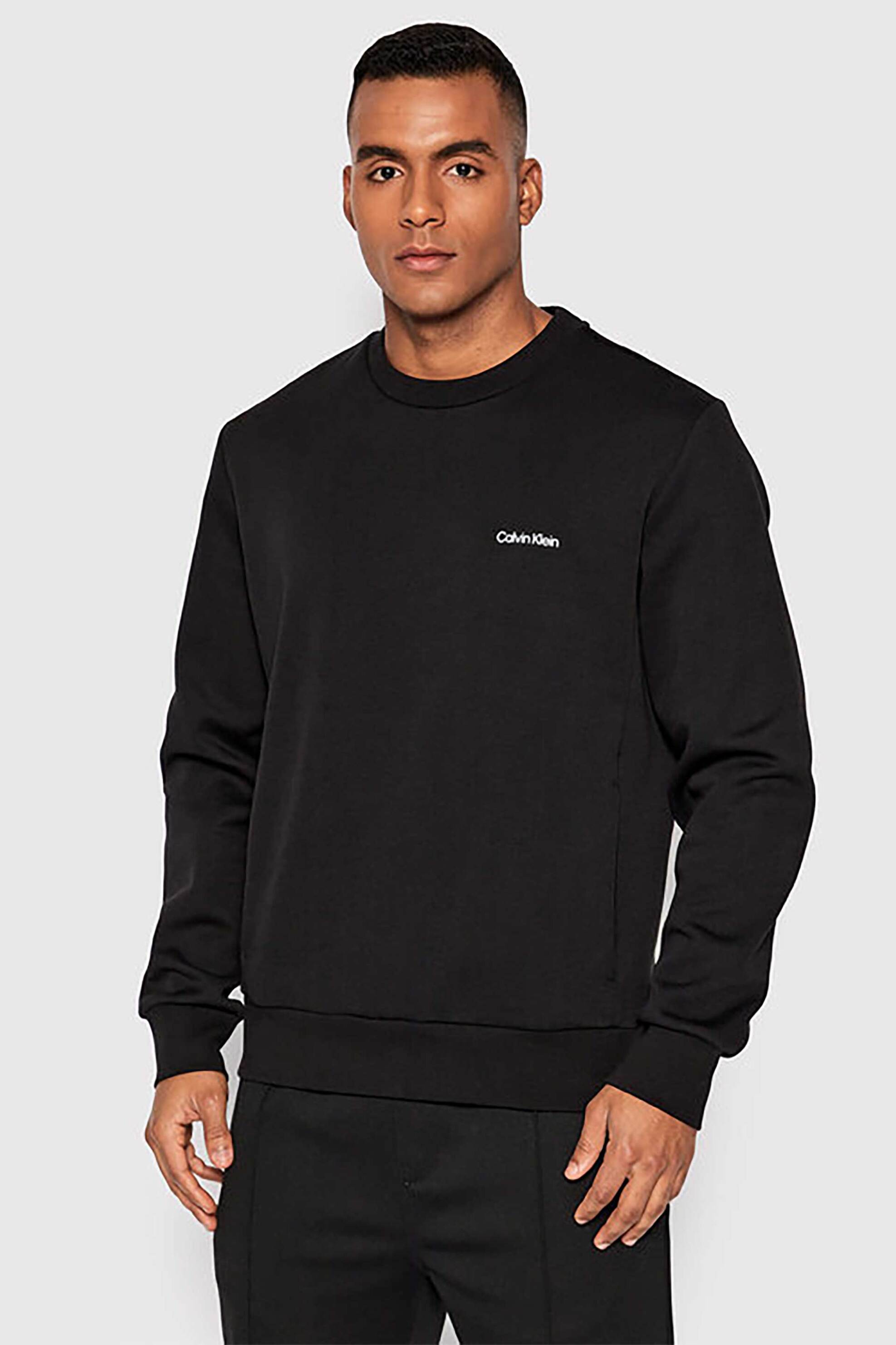 Calvin Klein ανδρική μπλούζα φούτερ με λογότυπο Relaxed Fit - K10K109926 Μαύρο