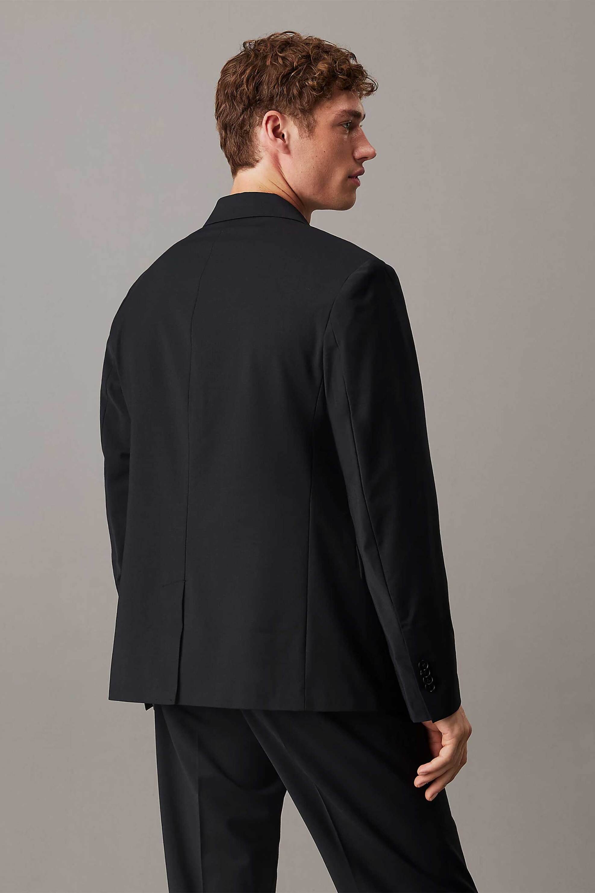 Calvin Klein ανδρικό σακάκι από μαλλί Slim Fit - LV040EM591 Μαύρο φωτογραφία
