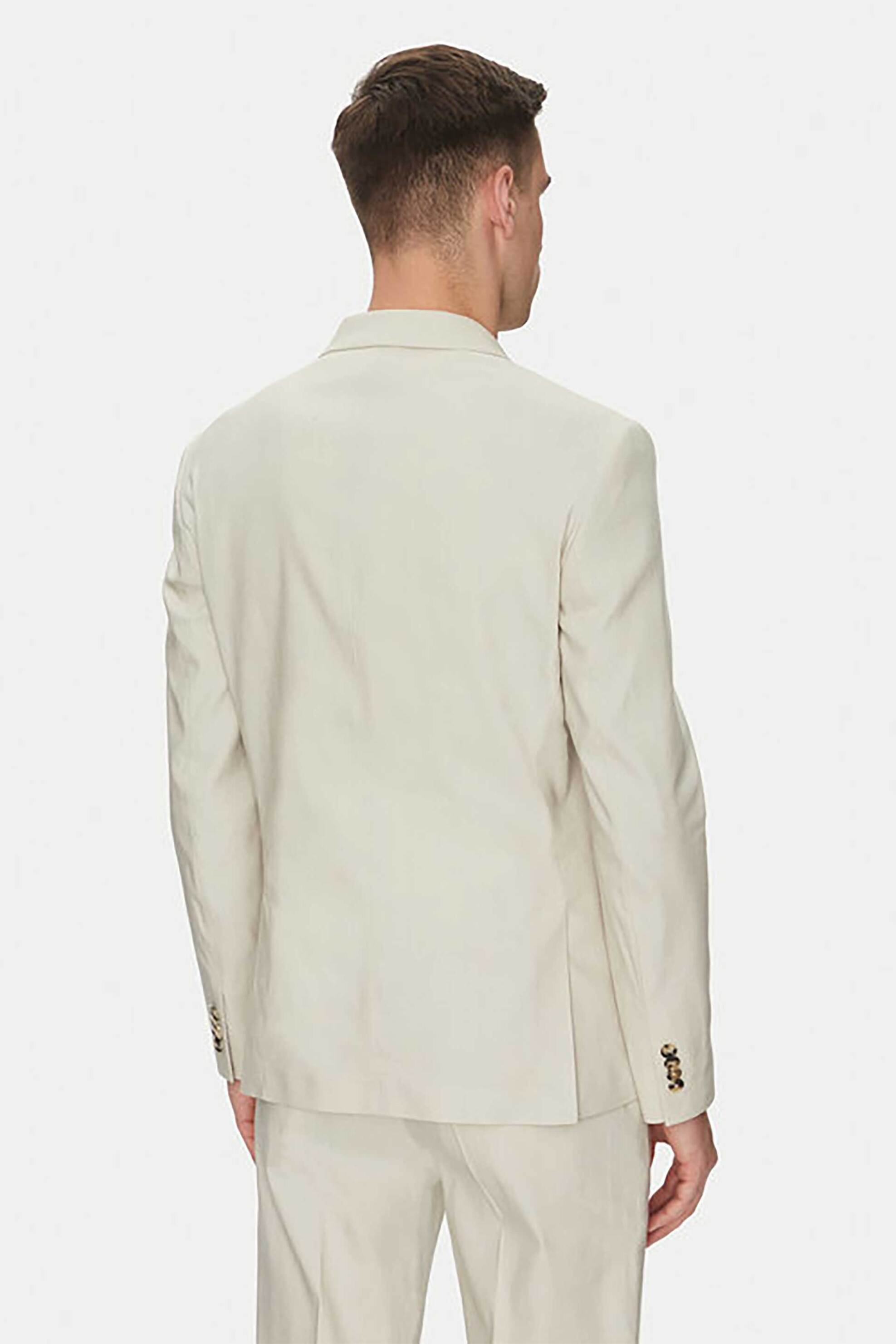 Calvin Klein Ανδρικό Σακάκι Μονόχρωμο Slim Fit - K10K114388 Λευκό