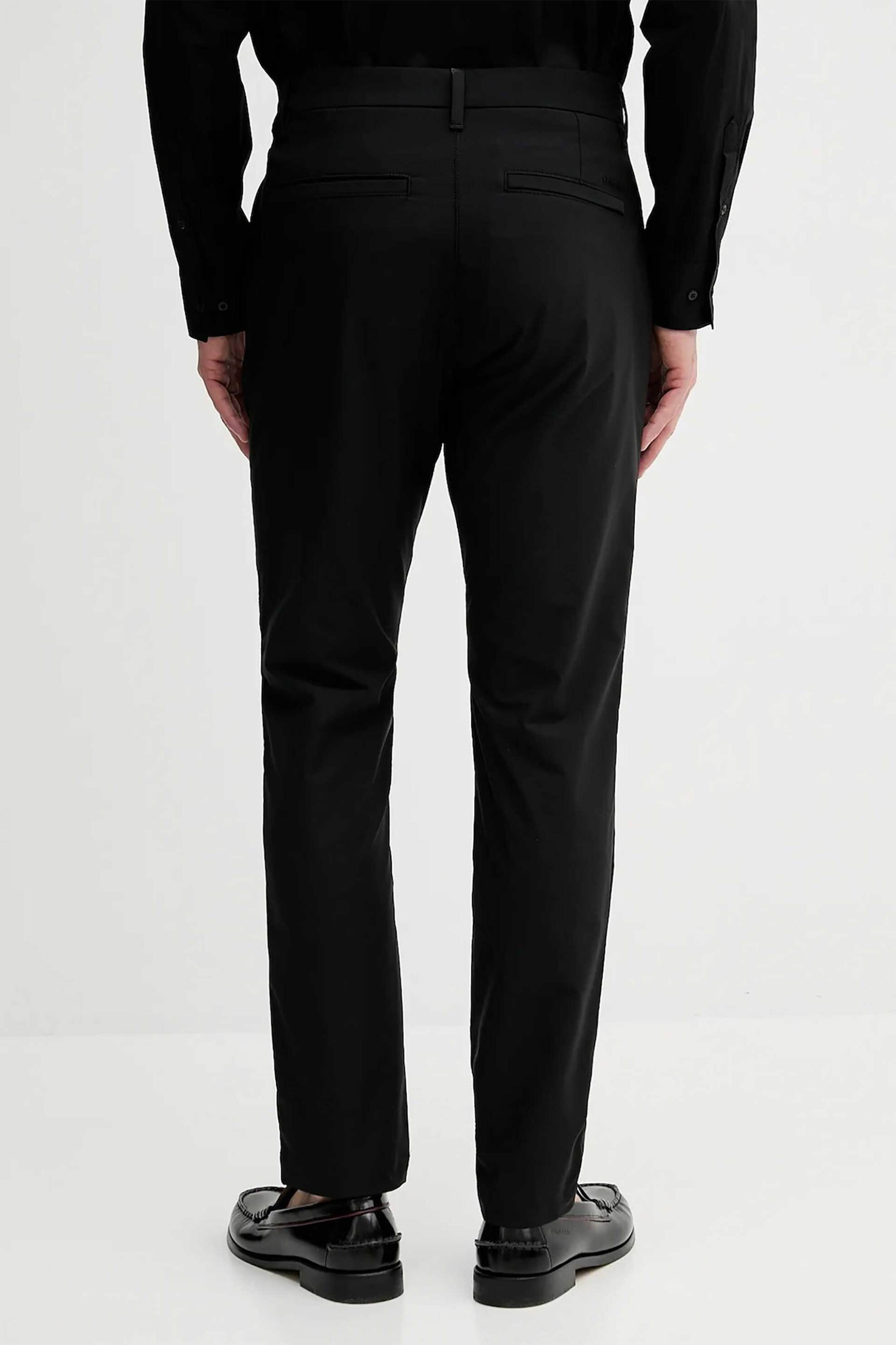Calvin Klein Ανδρικό Παντελόνι Μονόχρωμο Slim Fit - Lv04Lb610G Μαύρο