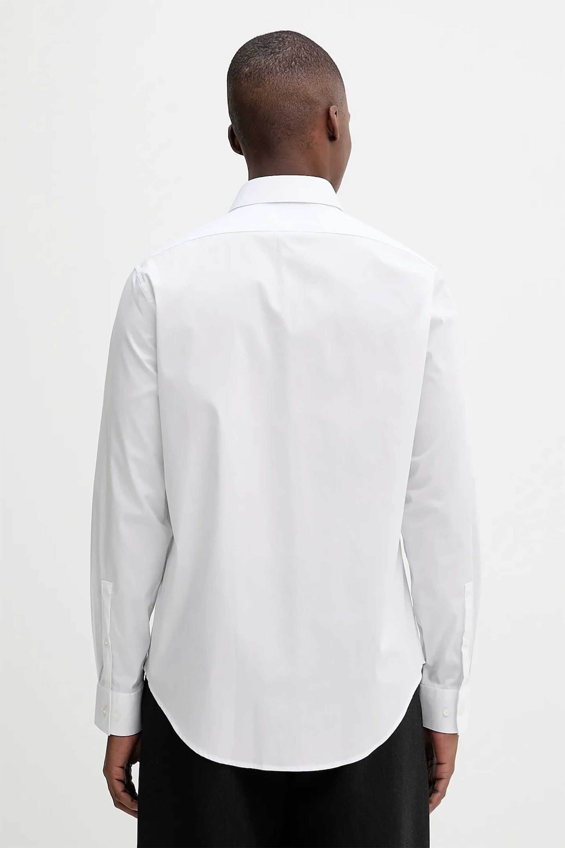 Calvin Klein Ανδρικό Πουκάμισο Μονόχρωμο Slim Fit - Lv019Eu001 Λευκό