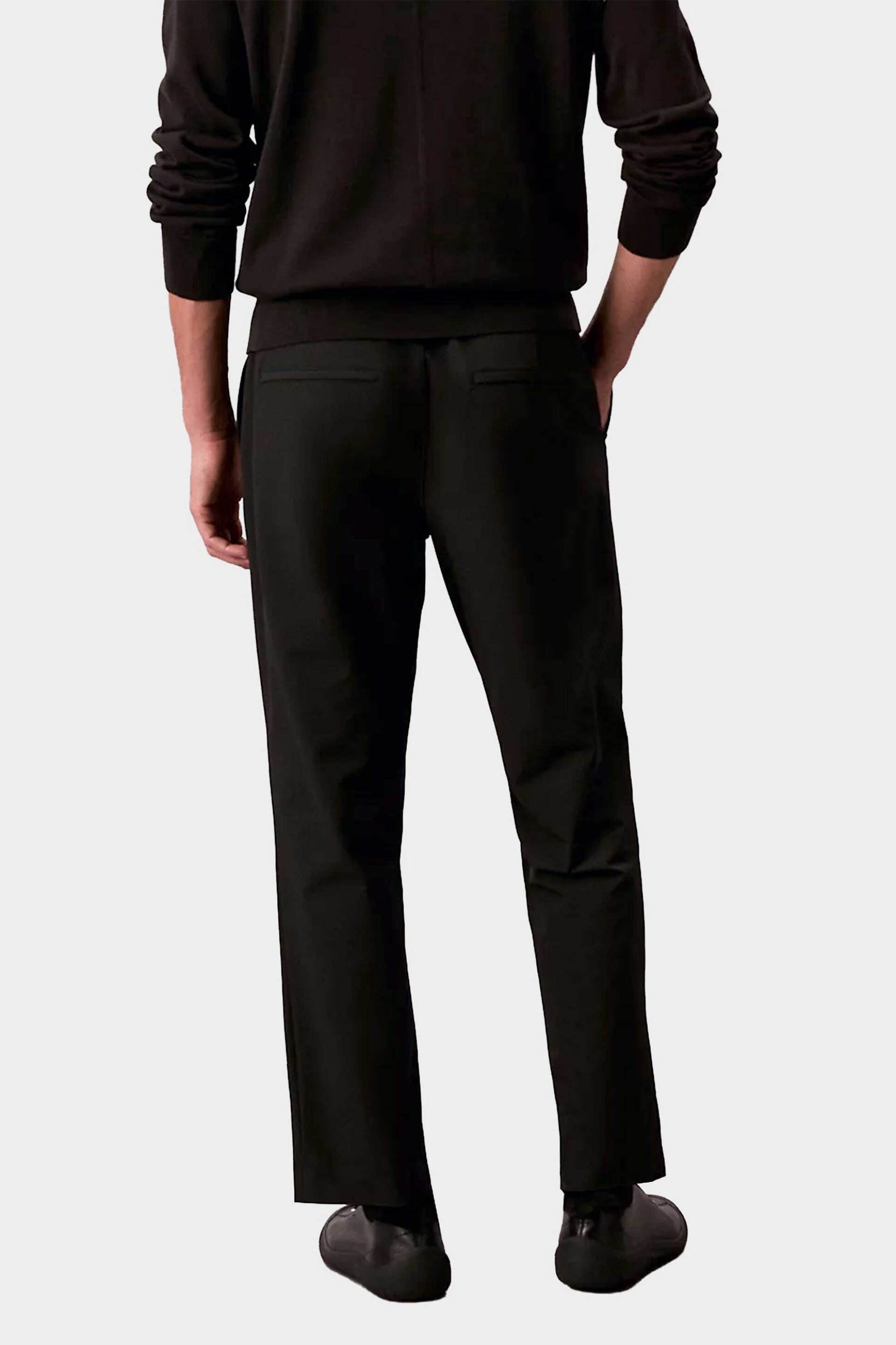 Calvin Klein Ανδρικό Παντελόνι με Ελαστική Μέση Slim Fit - Lv04Ld615G Μαύρο