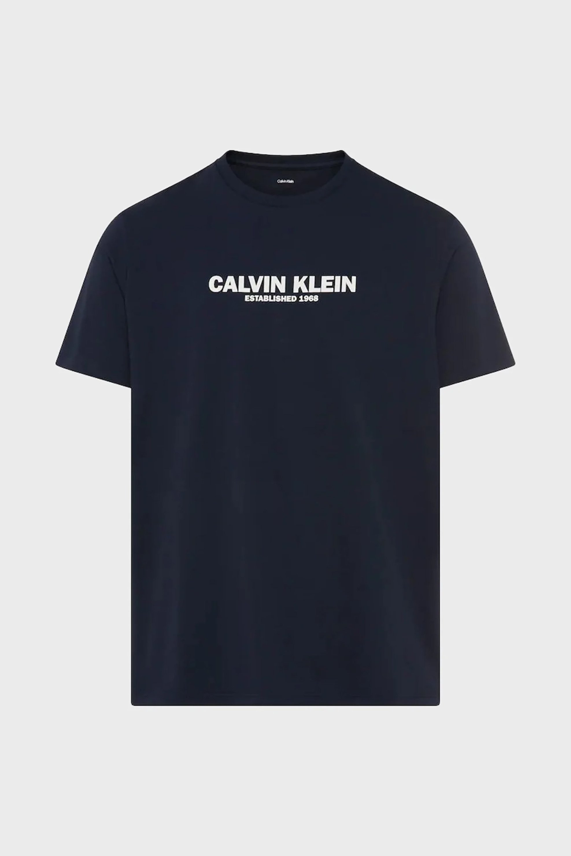 Calvin Klein ανδρικό T-shirt με logo print Regular Fit - LV04RE820G Μπλε Σκούρο