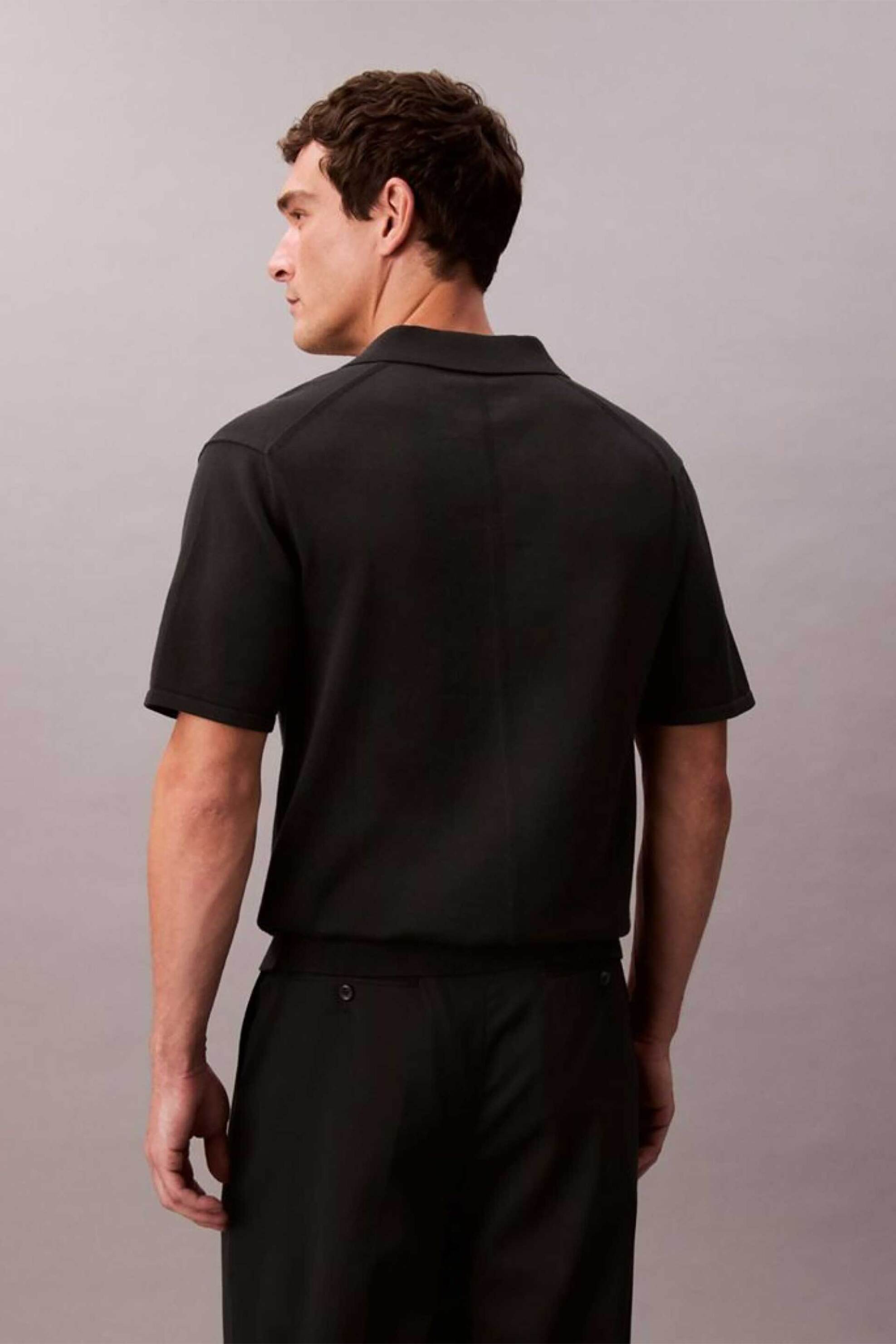 Calvin Klein Ανδρικό T-Shirt με Logo Print Regular Fit - Lv04Lc326G Μαύρο