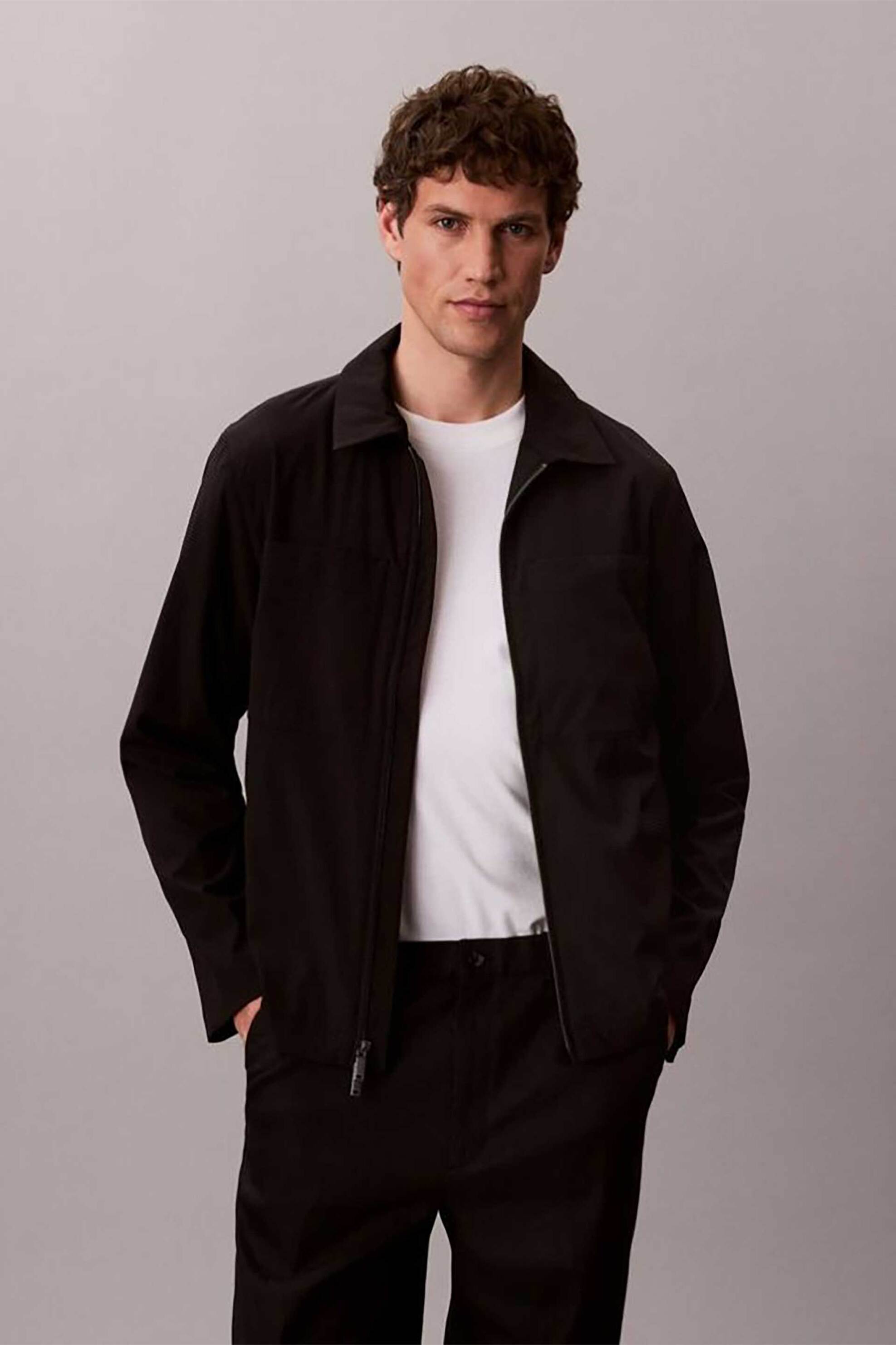 Calvin Klein ανδρικό jacket με λογότυπο - LV04LF424G Μαύρο