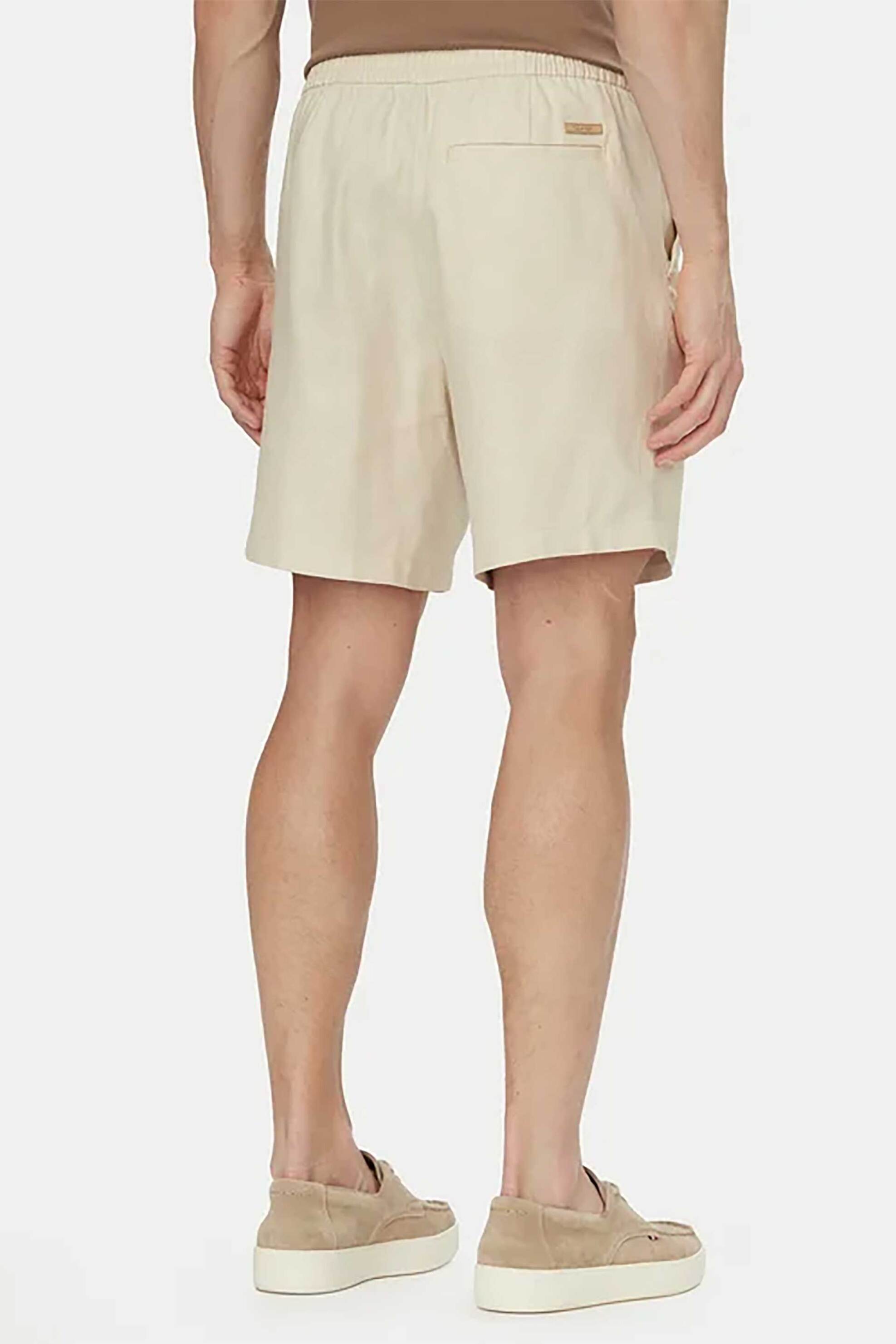 Calvin Klein Ανδρικό Σορτς με Λινό Straight Fit - Lv04Lf620G Μπεζ