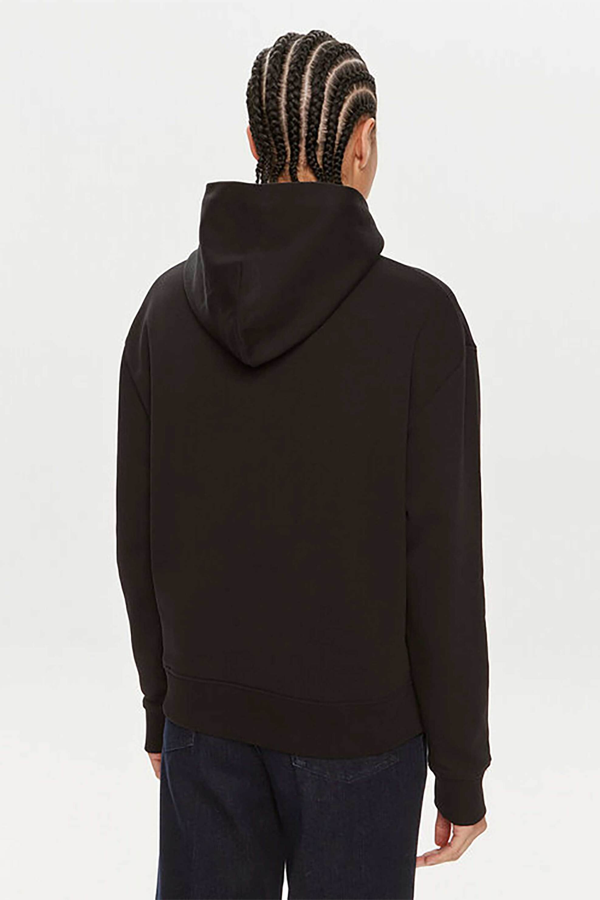 CALVIN KLEIN Calvin Klein γυναικεία μπλούζα φούτερ με κουκούλα και λογότυπο Regular Fit - K20K205449 Μαύρο - 4