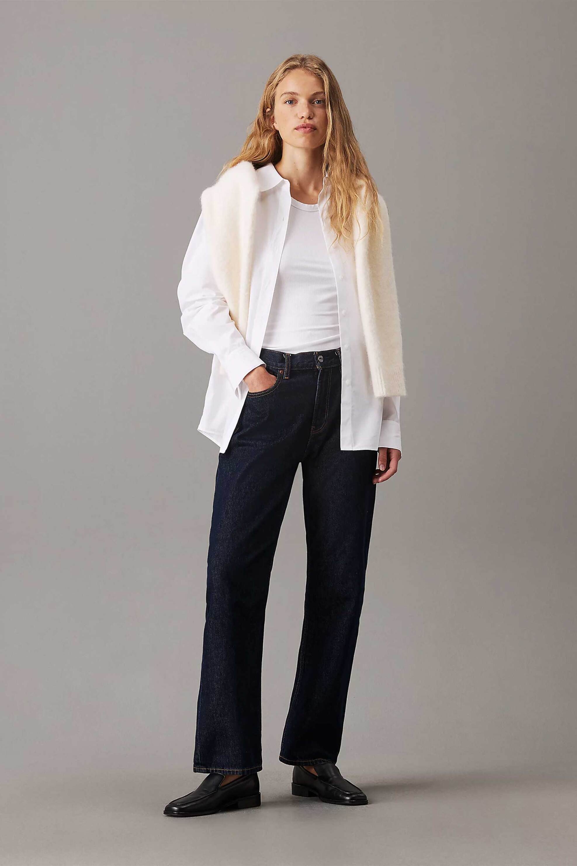 CALVIN KLEIN Calvin Klein γυναικείο αμάνικο τοπ ribbed Slim Fit - K20K208054 Λευκό - 2