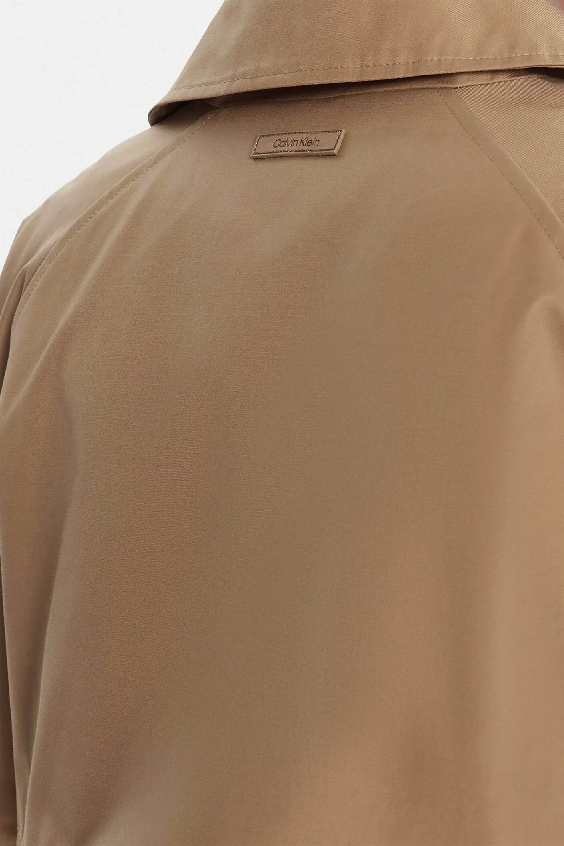 Calvin Klein γυναικεία καπαρντίνα μονόχρωμη με ζώνη Regular Fit - LV044C501G Καφέ φωτογραφία