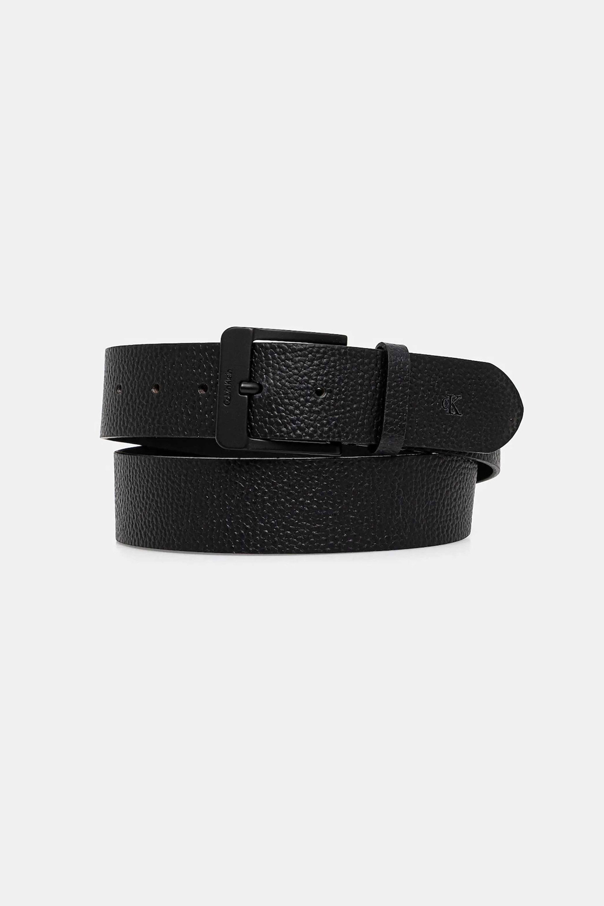 Calvin Klein ανδρική δερμάτινη ζώνη - LV04G7021G Μαύρο
