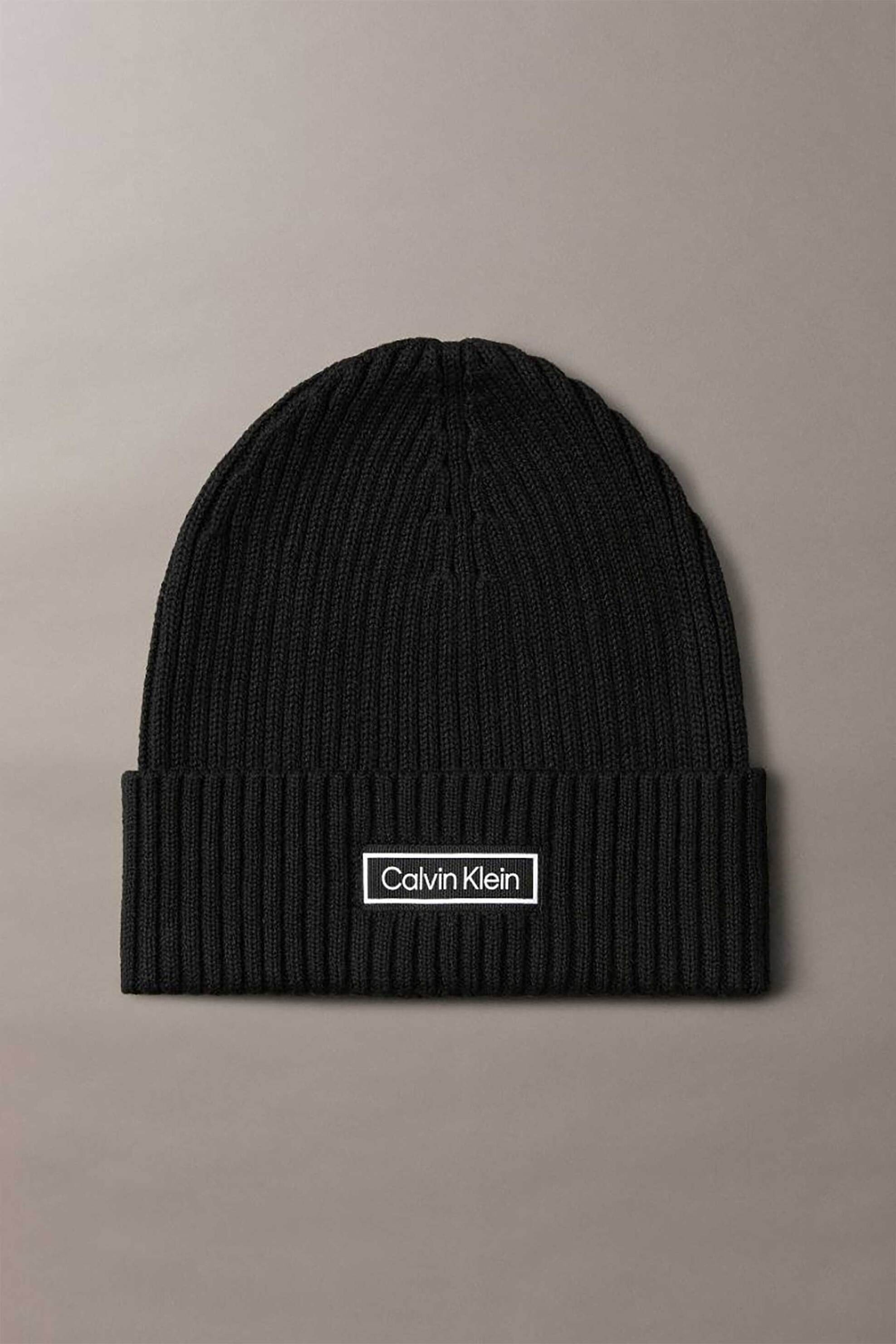 CALVIN KLEIN Calvin Klein ανδρικός σκούφος με logo patch - LV04D8053G Μαύρο