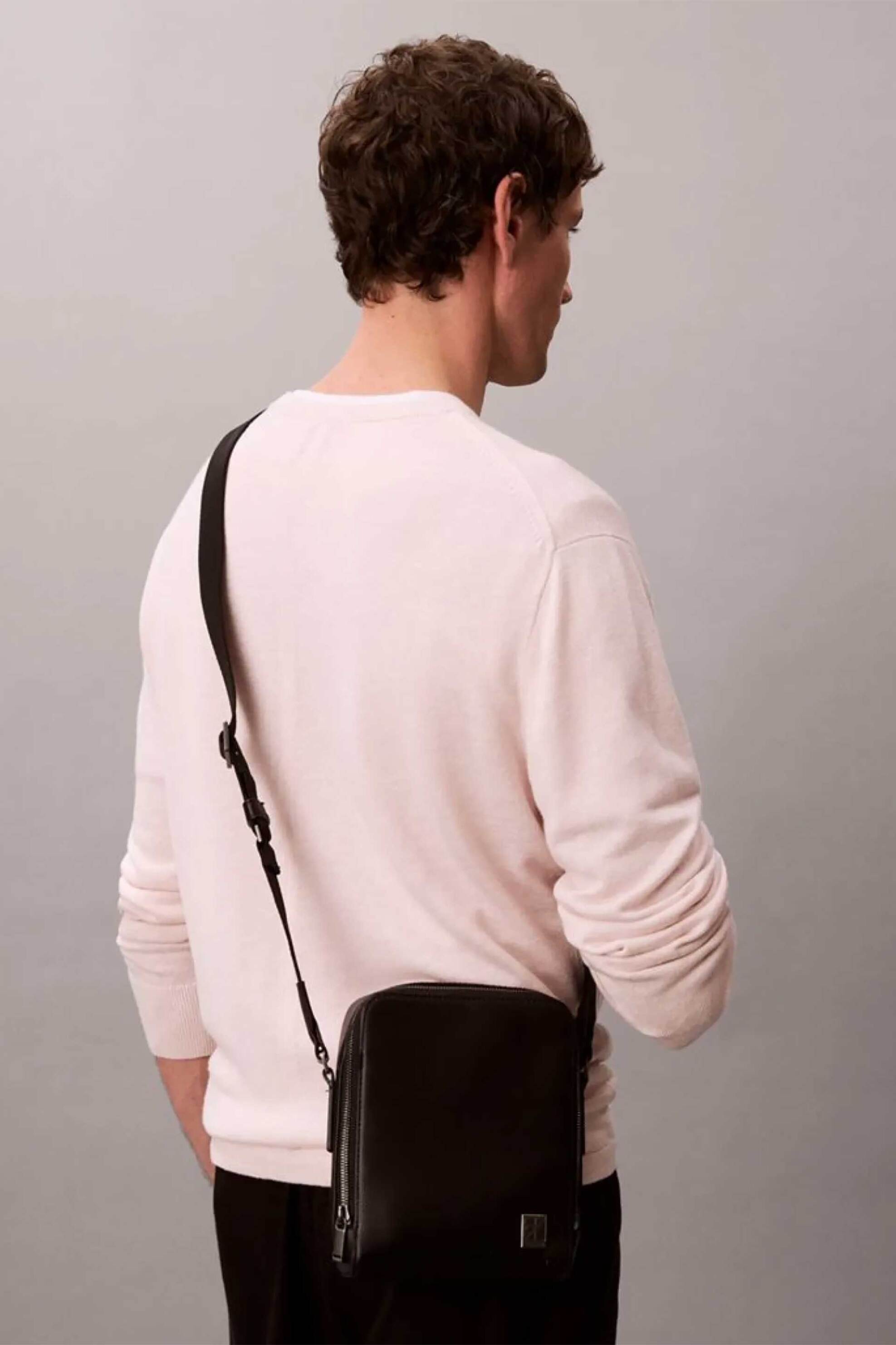 Calvin Klein Ανδρικό Τσαντάκι Crossbody με Λογότυπο - Lv04D3293G Μαύρο