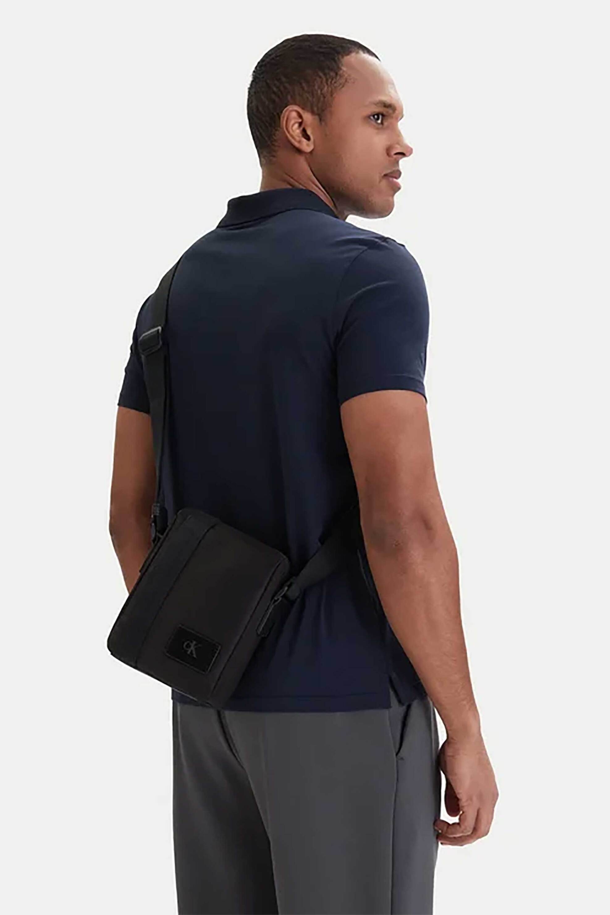 Calvin Klein Ανδρικό Τσαντάκι Crossbody με Λογότυπο - Lv04D3366G Μαύρο
