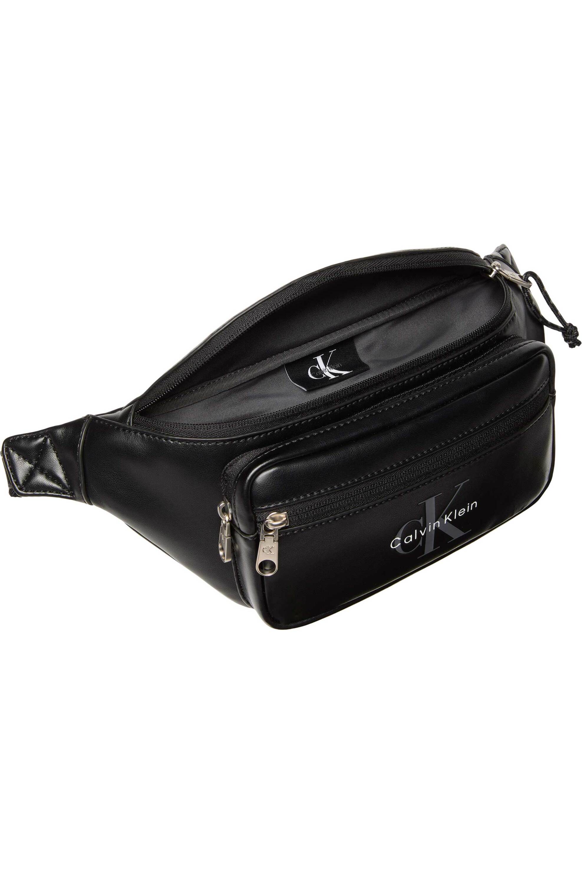 Calvin Klein Ανδρικό Τσαντάκι Μέσης με Λογότυπο - Lv04D3419G Μαύρο