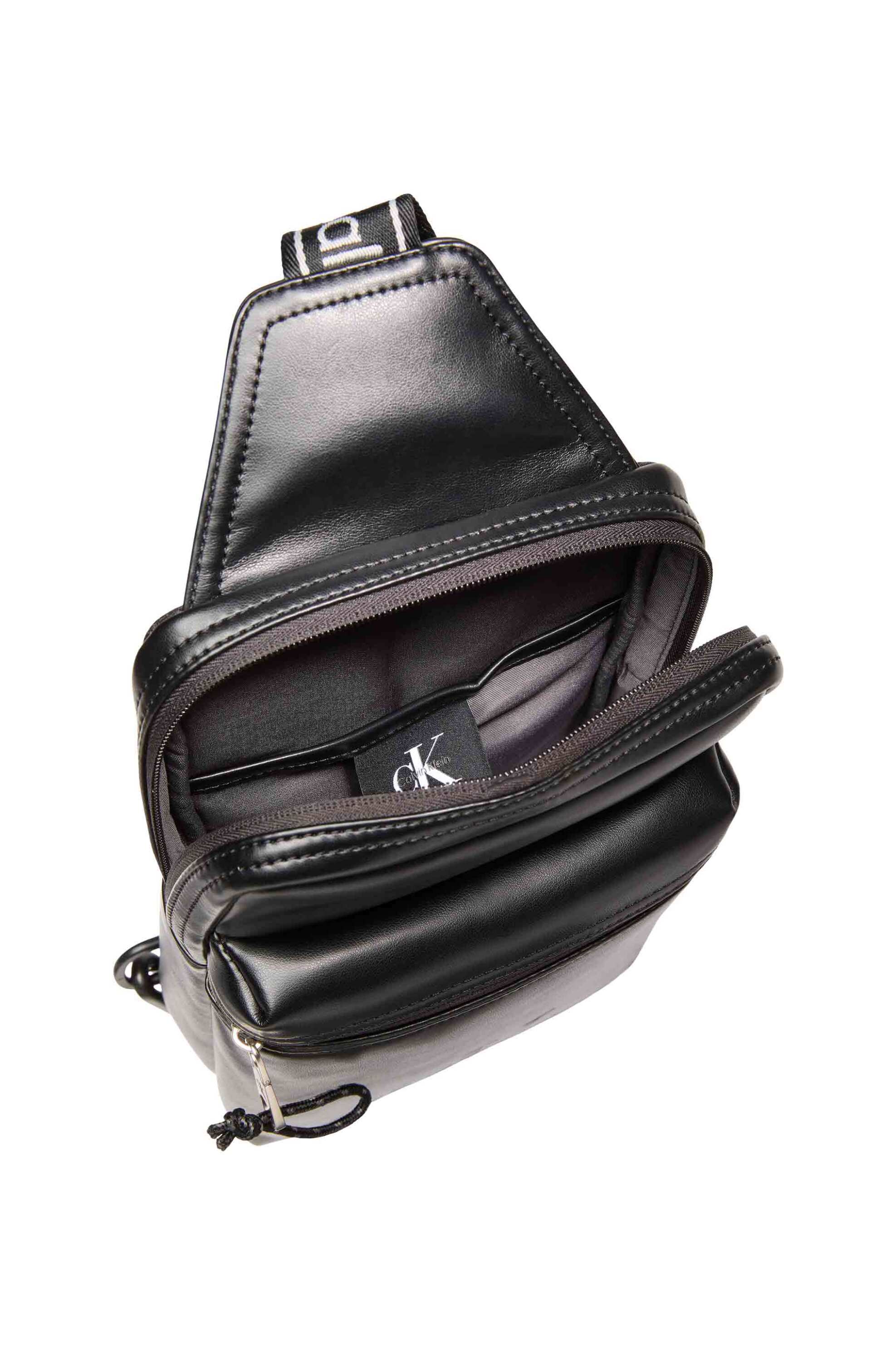 Calvin Klein Ανδρικό Τσαντάκι Sling με Λογότυπο - Lv04D3449G Μαύρο