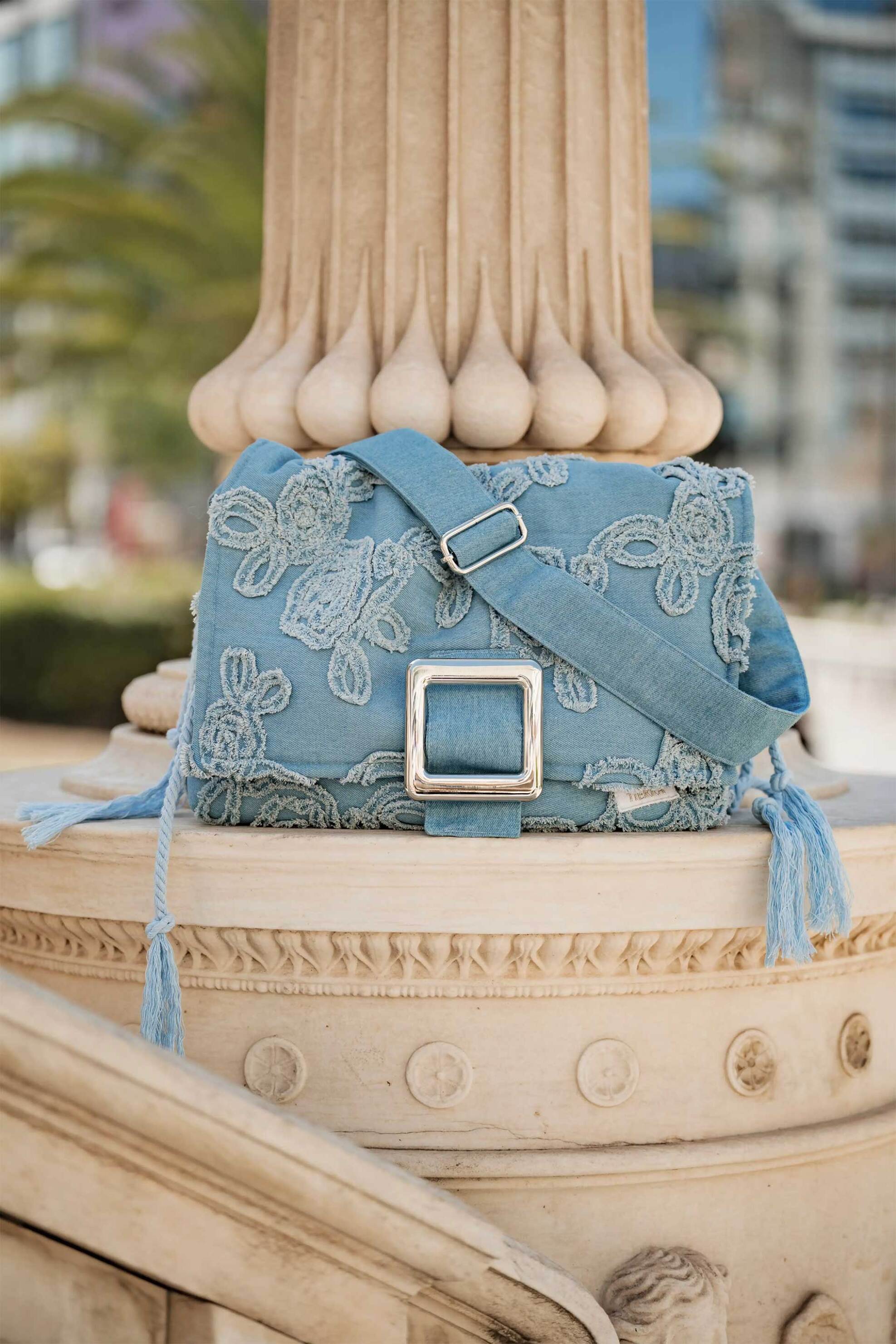 TIERRA Tierra γυναικεία τσάντα ώμου "Florence" - FLORENCE Denim Blue