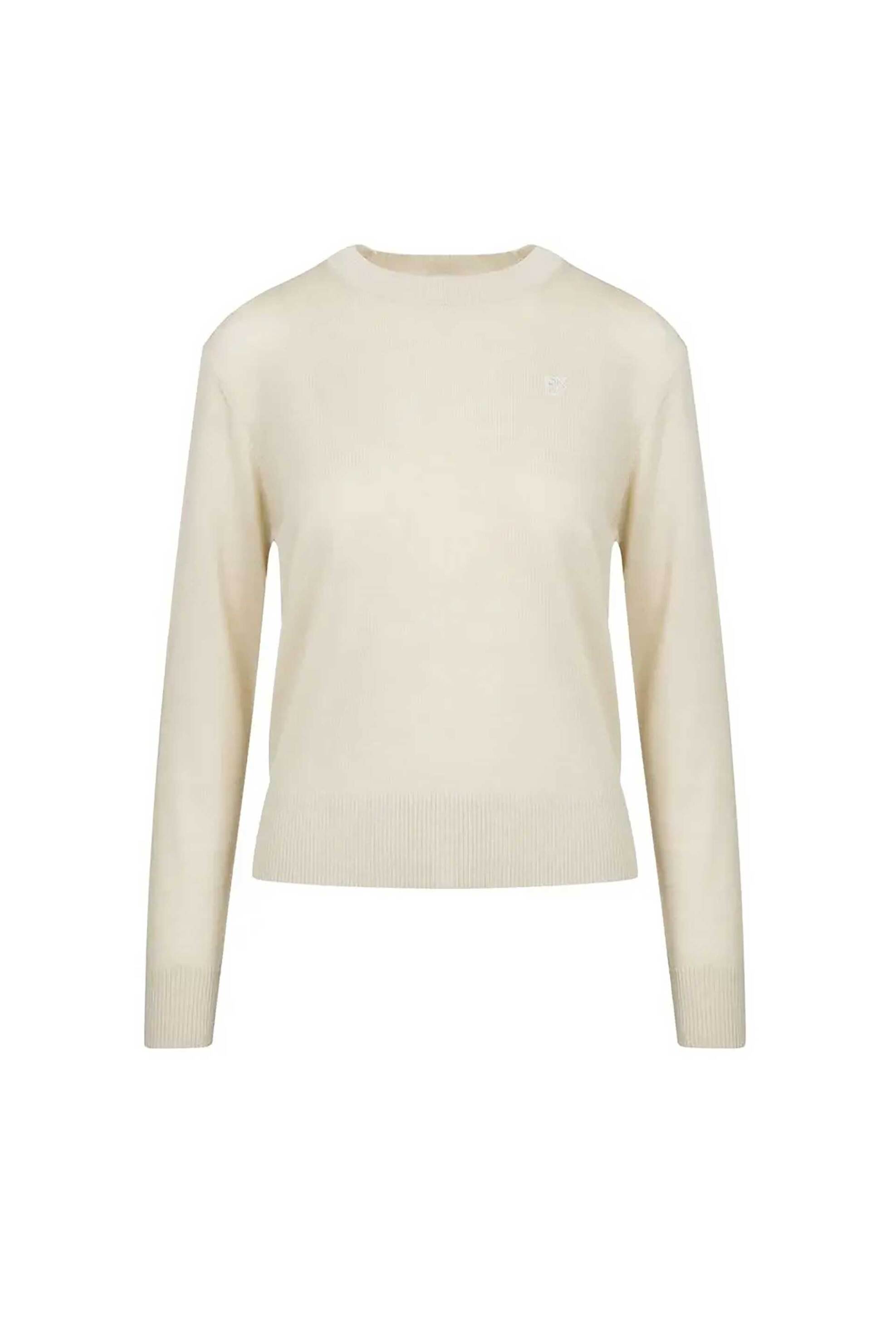 DKNY DKNY γυναικεία πλεκτή μπλούζα μονόχρωμη - D2G4A152 Εκρού