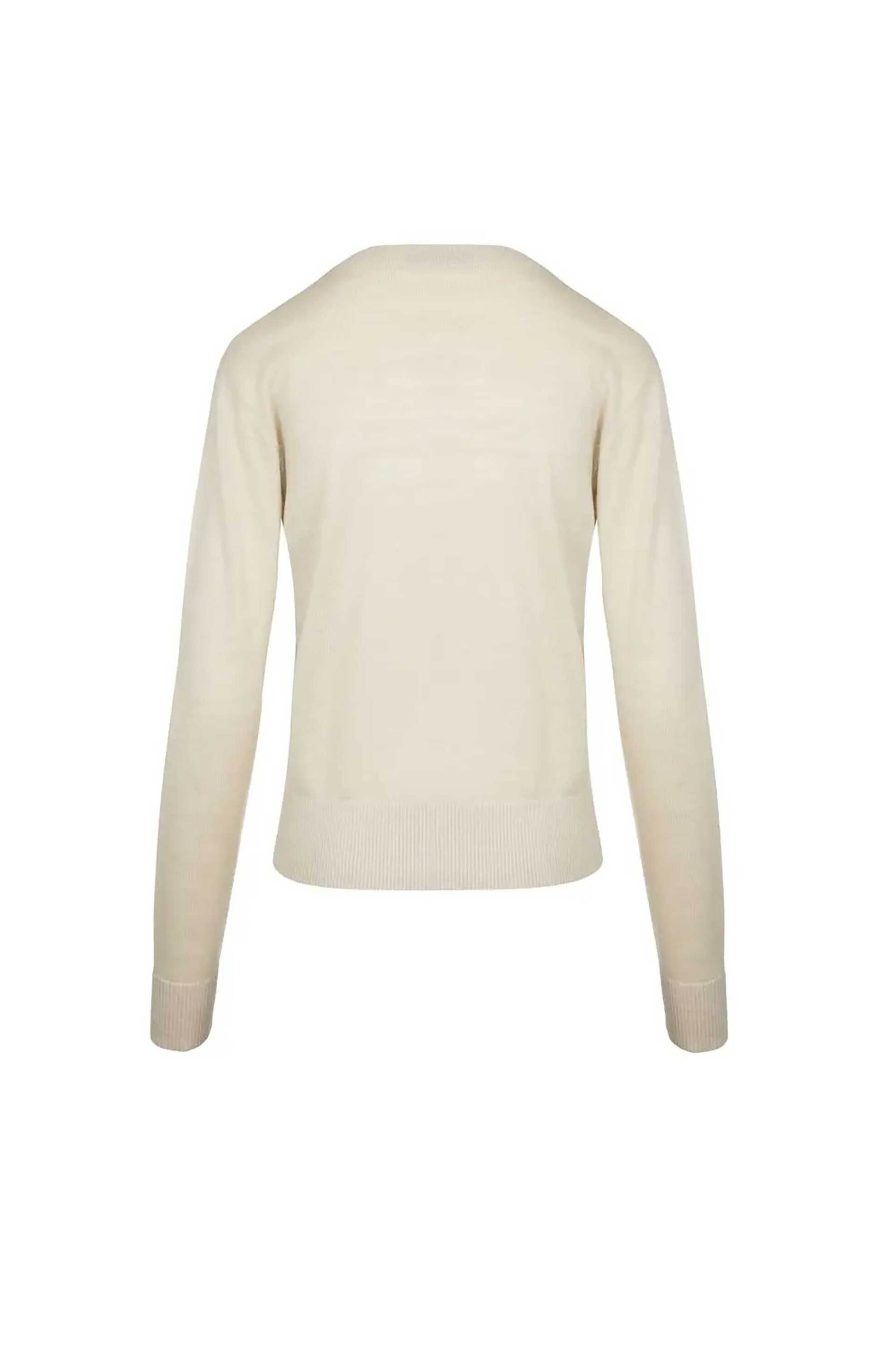 DKNY γυναικεία πλεκτή μπλούζα μονόχρωμη - D2G4A152 Εκρού φωτογραφία