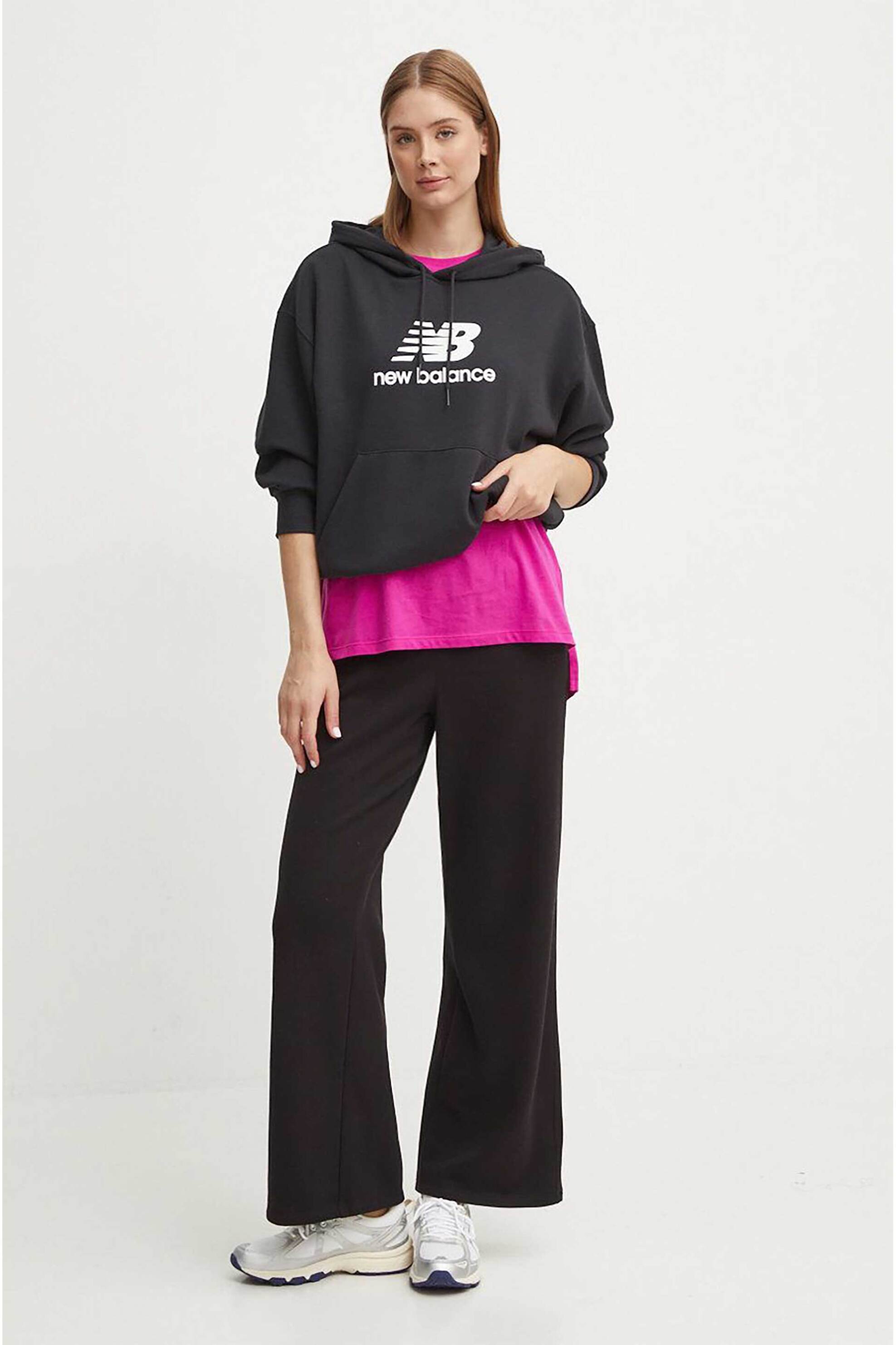 DKNY DKNY γυναικείο ψηλόμεσο παντελόνι φόρμας με κεντητό λογότυπο - DP4P3473 Μαύρο