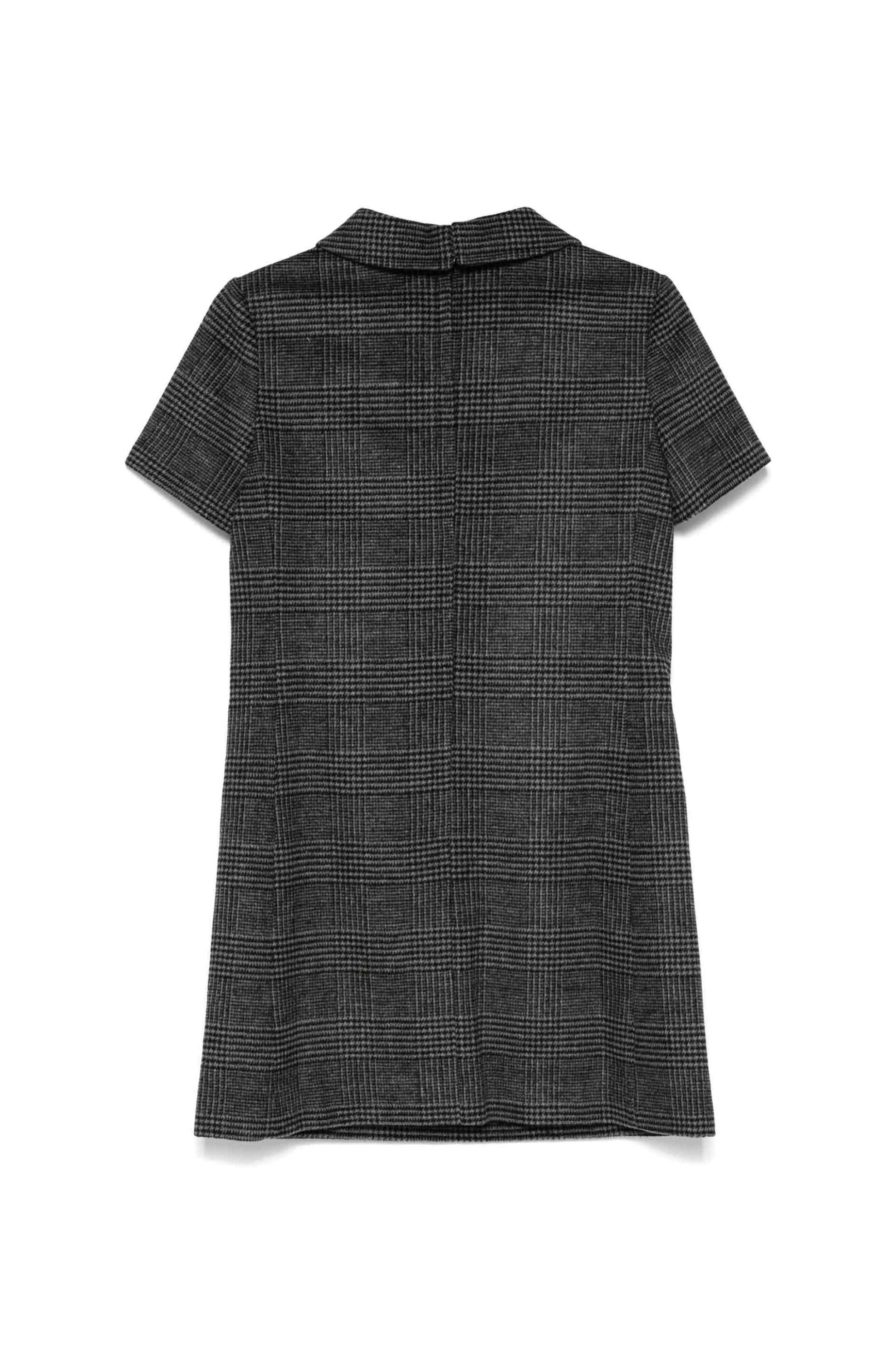 DKNY γυναικείο mini φόρεμα με καρό σχέδιο και διακοσμητικά στρας - D2G4A190 Γκρι Σκούρο φωτογραφία