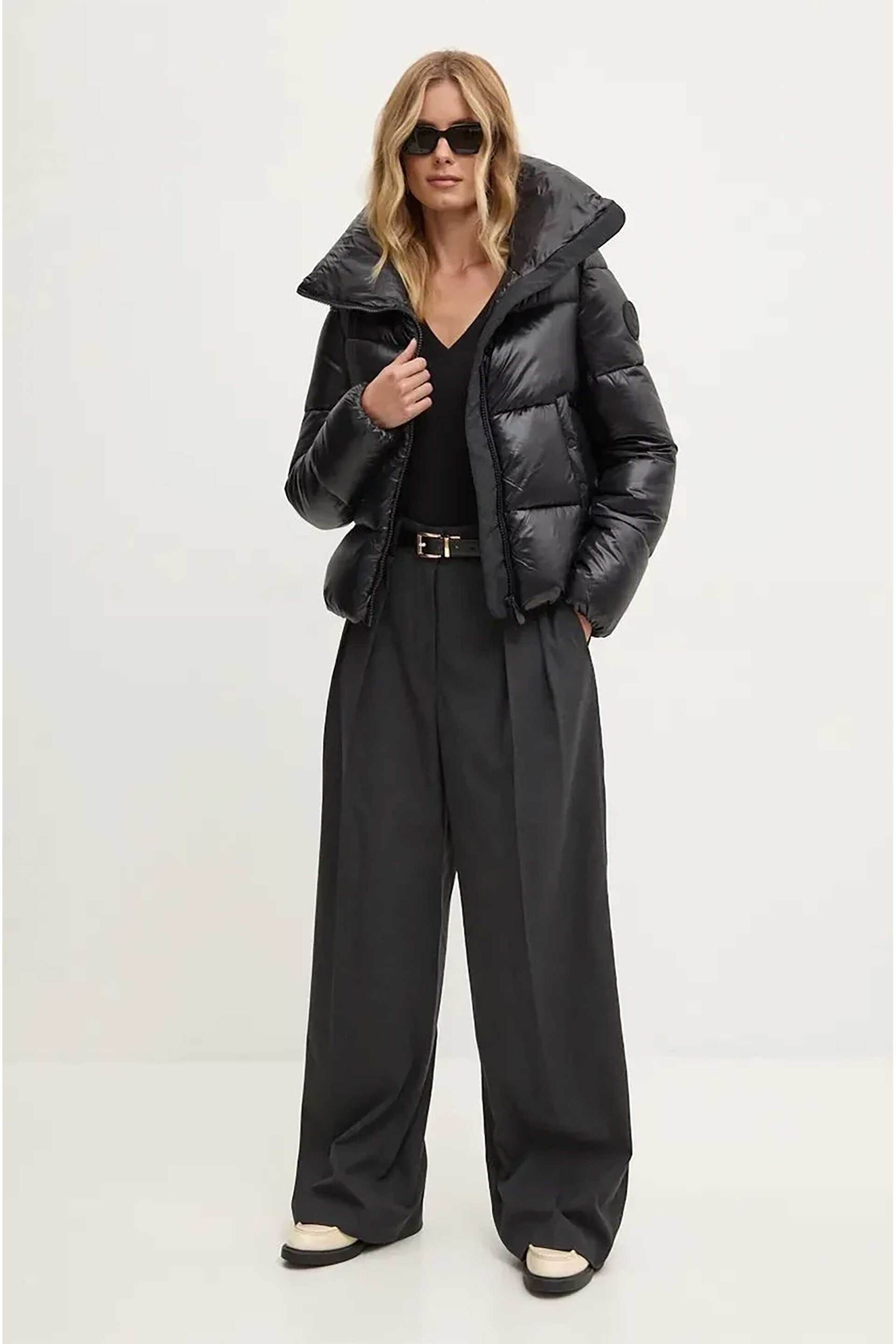 DKNY γυναικείο παντελόνι με πιέτες - D2G4A194 Ανθρακί