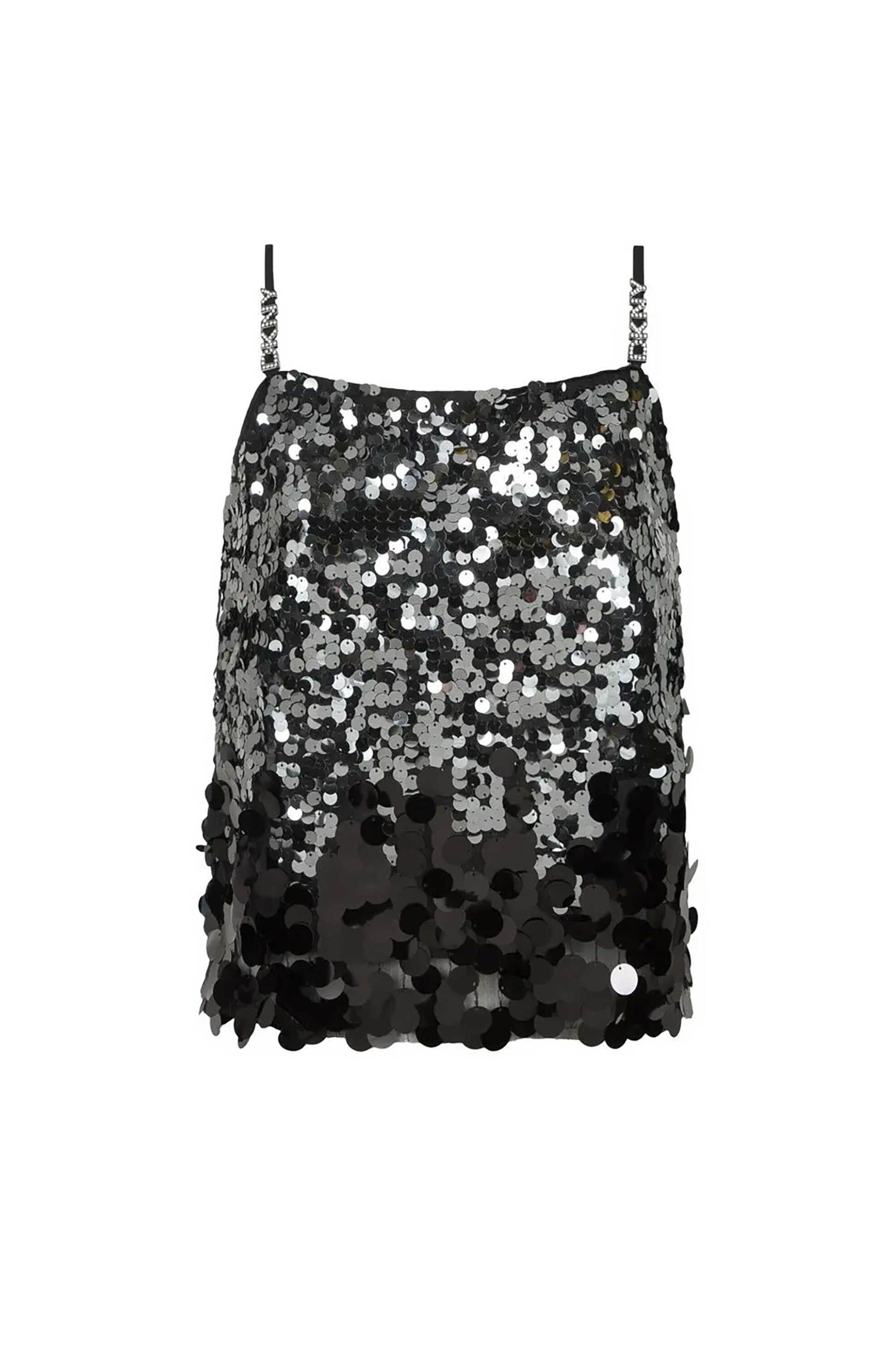 DKNY DKNY γυναικεία μπλούζα με παγιέτα - P4HH6XVH Ασημί