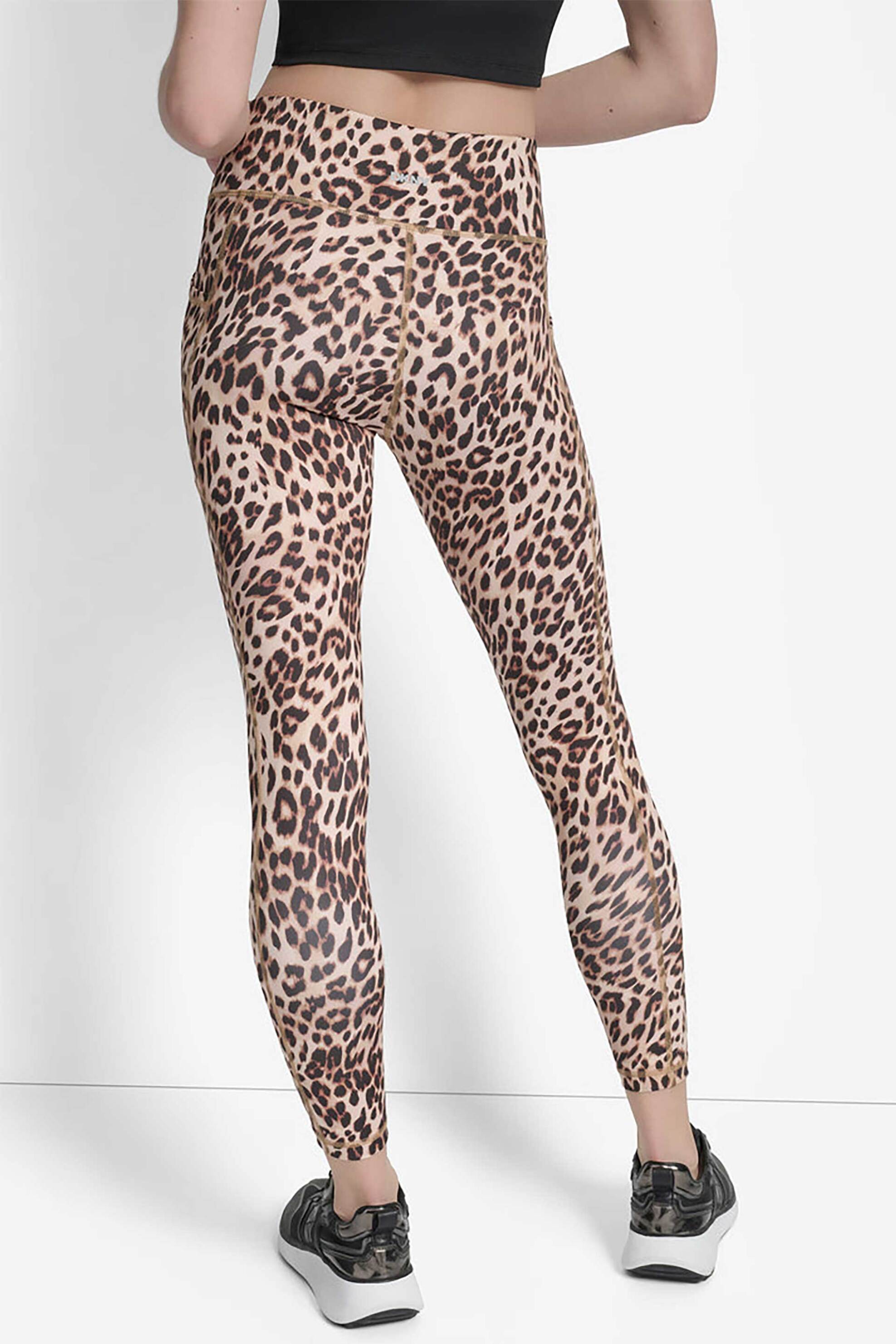 DKNY γυναικείο κολάν 7/8 με all-over print - DP5P3491 Καφέ φωτογραφία