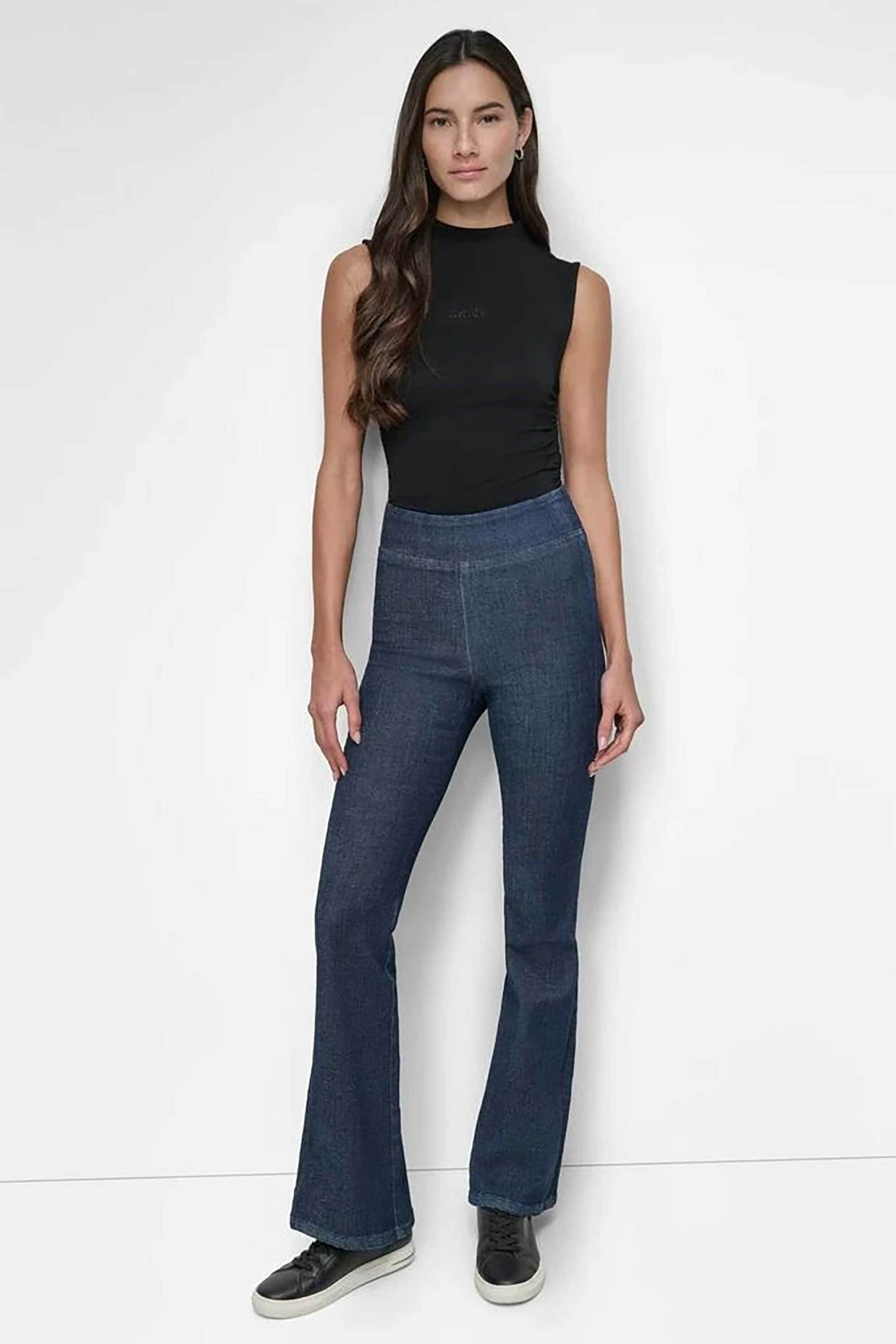 DKNY DKNY γυναικείο υφασμάτινο παντελόνι - DJ4M4022 Denim Blue Σκούρο