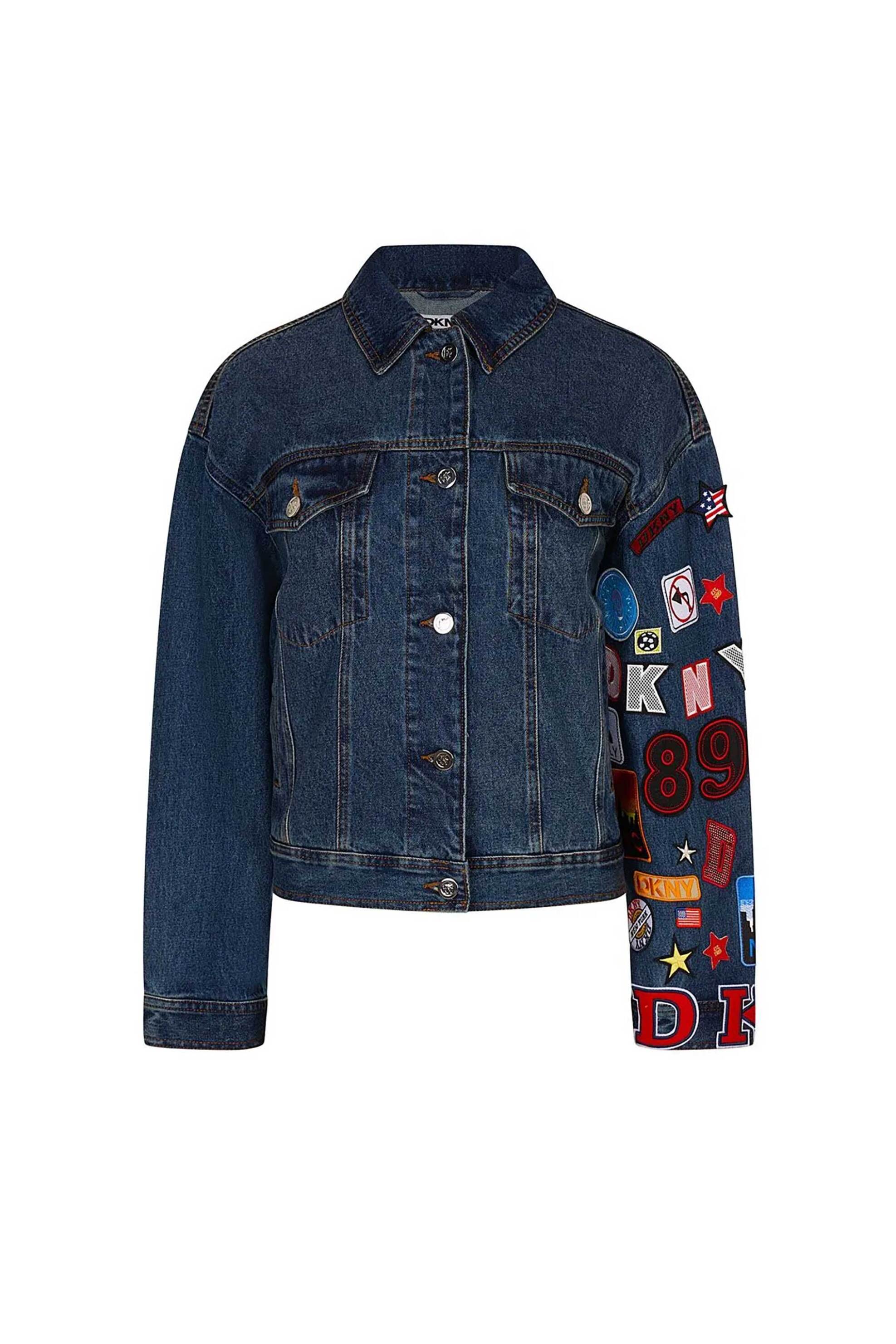 DKNY DKNY γυναικείο denim jacket με print - P5BJZAGK