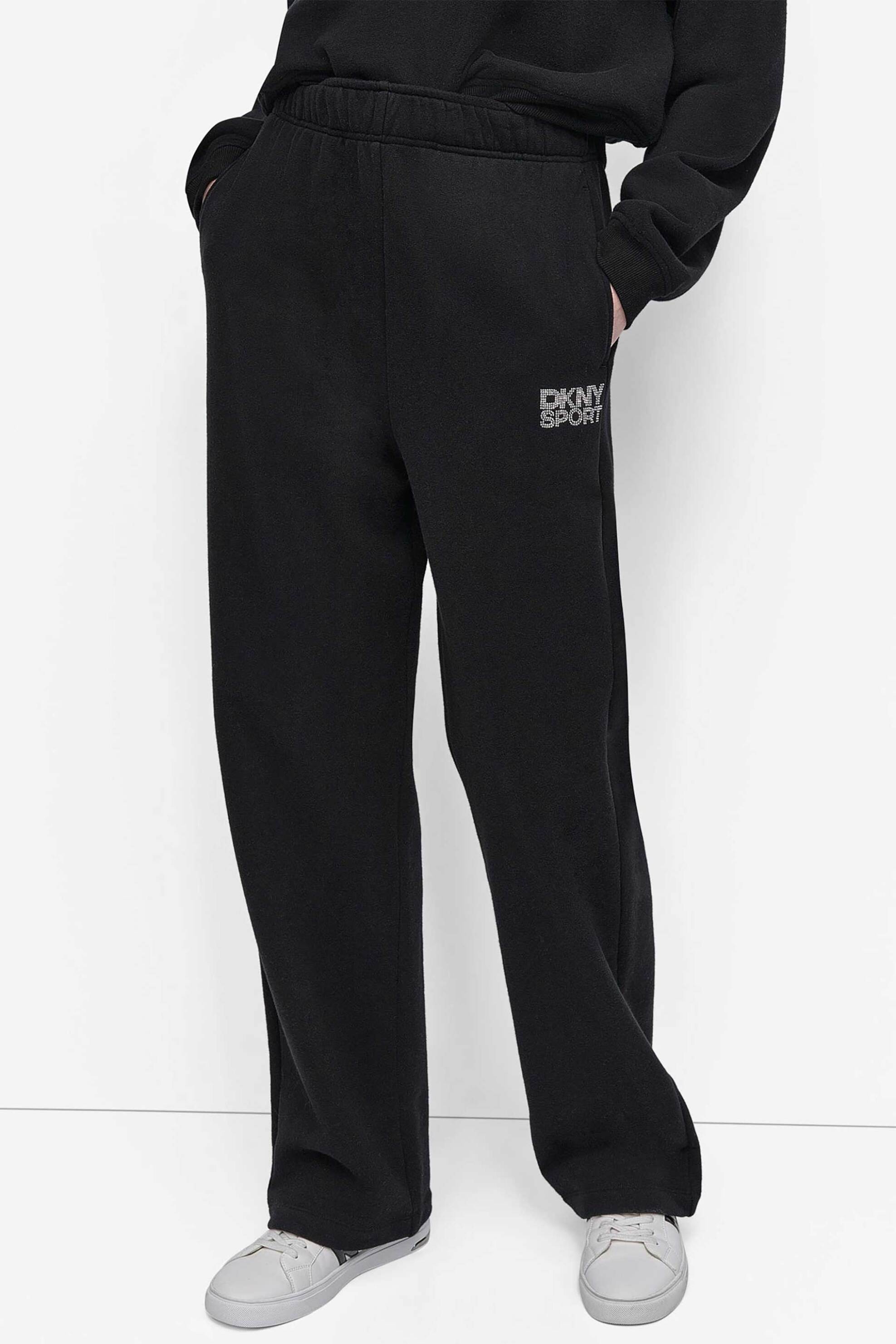 DKNY γυναικείο παντελόνι φόρμας με λογότυπο - DP5P3650 Μαύρο