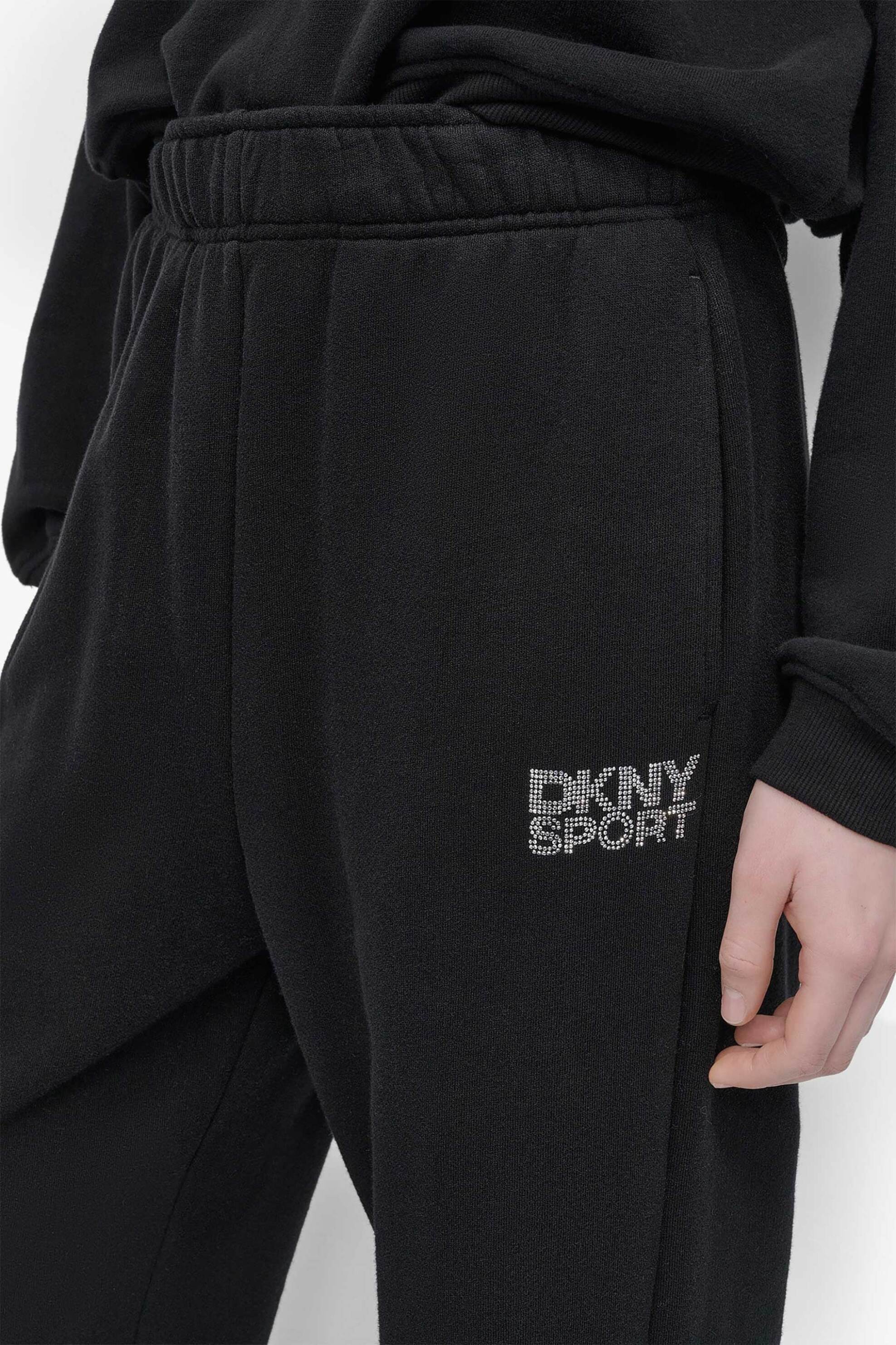 DKNY DKNY γυναικείο παντελόνι φόρμας με λογότυπο - DP5P3650 Μαύρο - 3