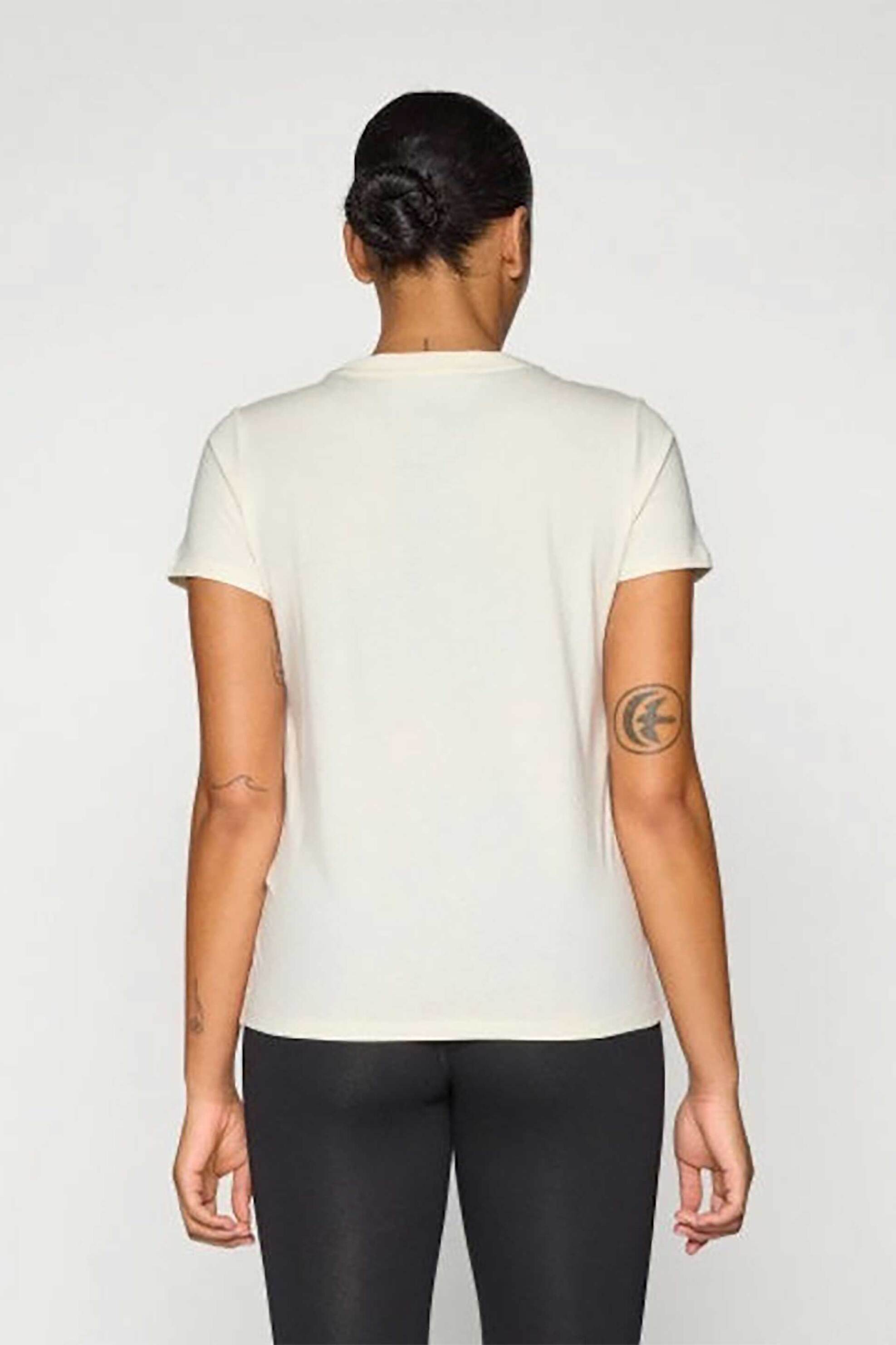 DKNY γυναικείo T-Shirt με animal print και λογότυπο - DP5T1364 Λευκό φωτογραφία