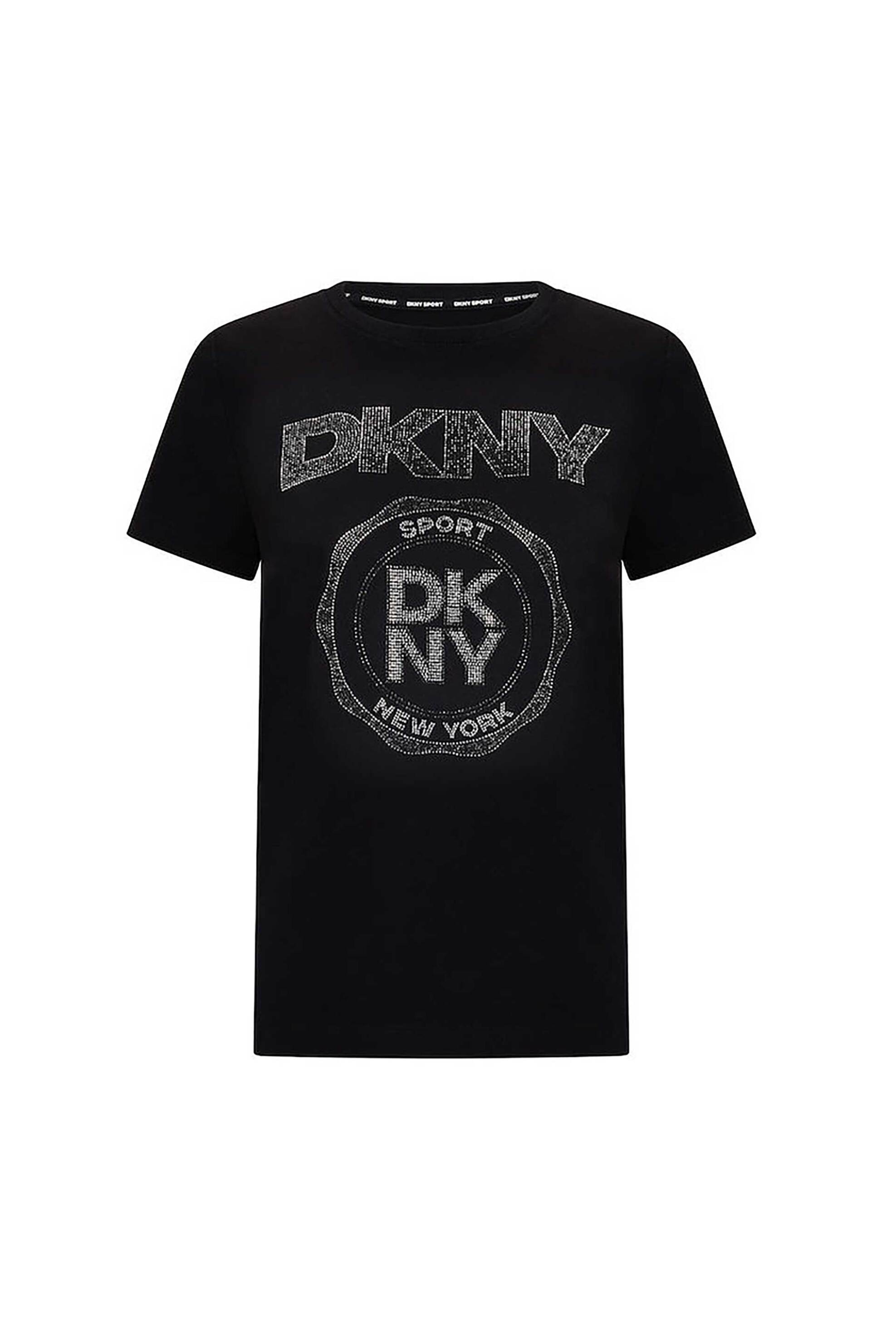 DKNY γυναικείο T-Shirt με λογότυπο μονόχρωμο - DP5T1366 Μαύρο