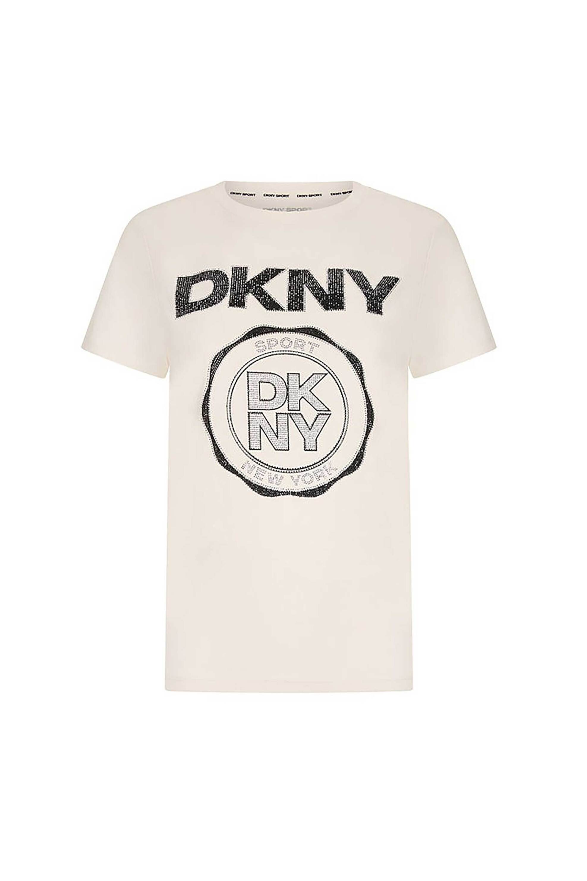 DKNY γυναικείο T-Shirt με λογότυπο μονόχρωμο - DP5T1366 Εκρού