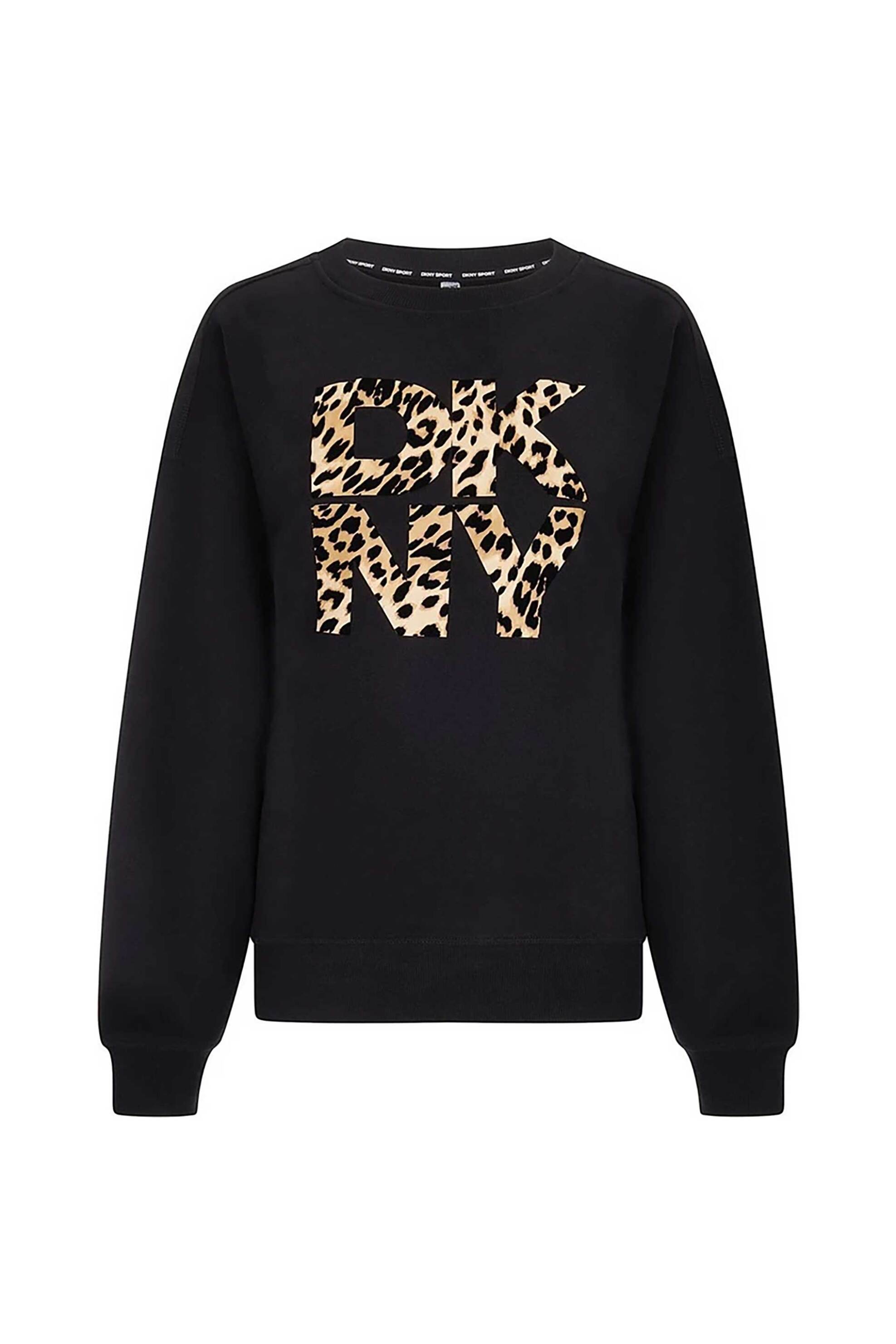 DKNY γυναικείο φούτερ με animal και logo print Oversized Fit - DP5T1433 Μαύρο
