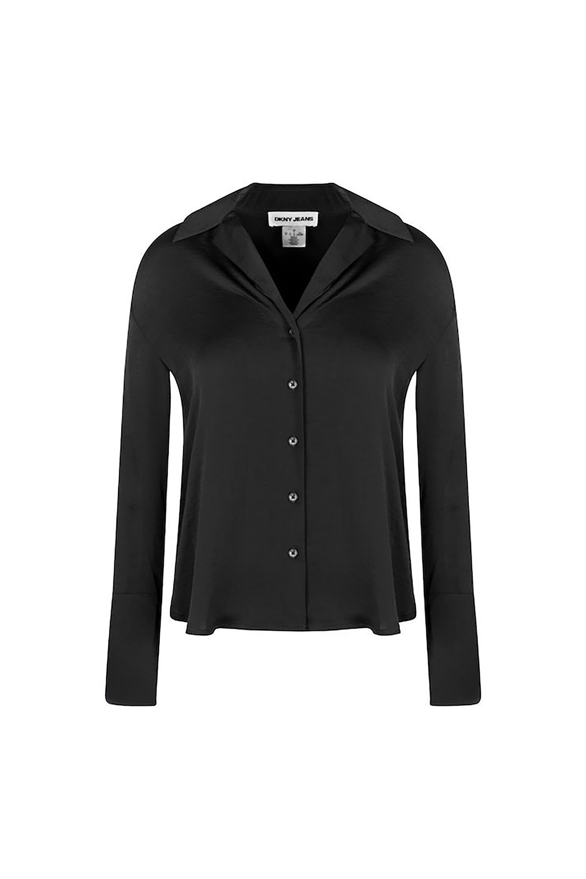 DKNY DKNY γυναικείο πουκάμισο μονόχρωμο - DJ5W2125 Μαύρο