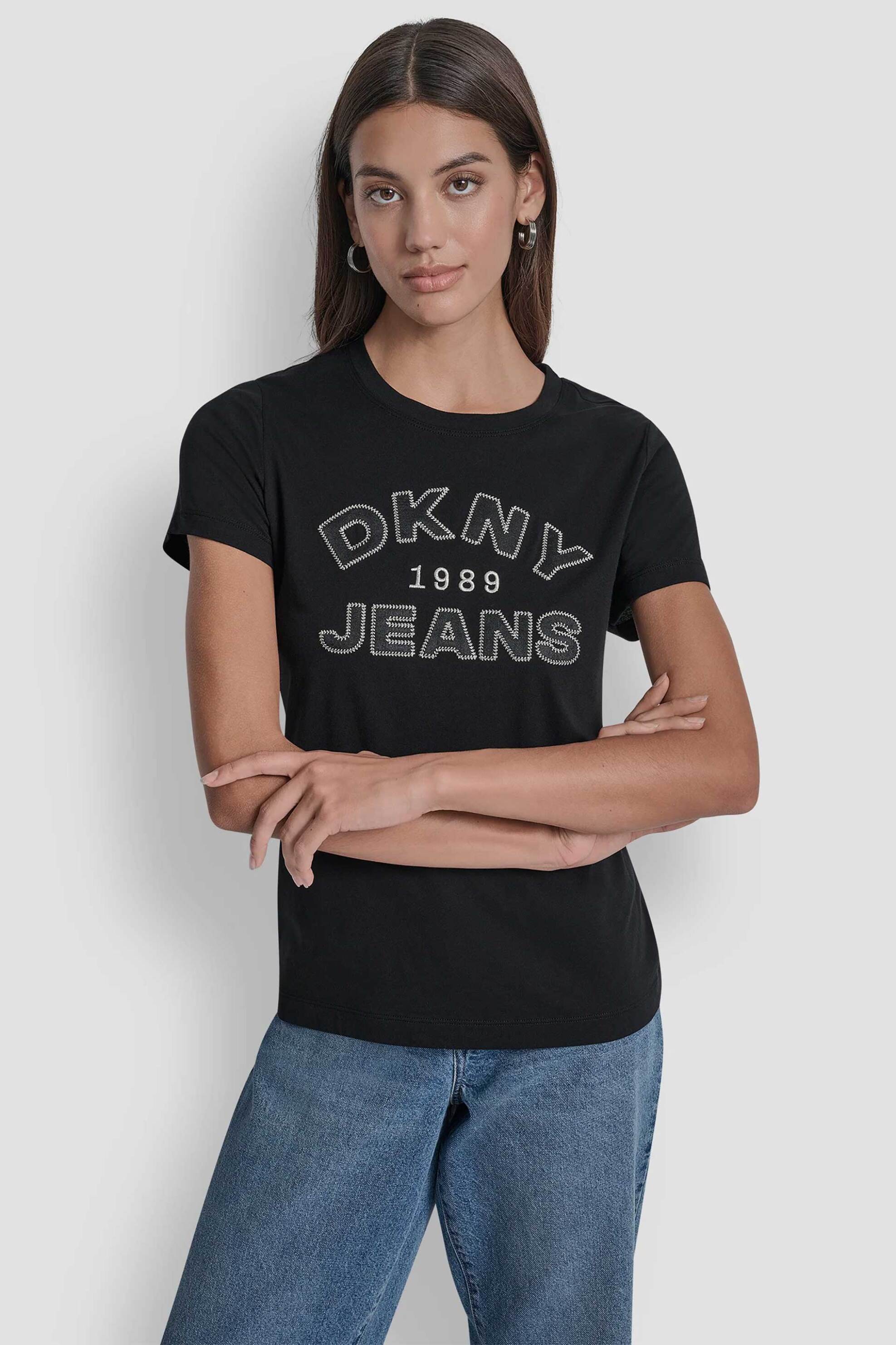 DKNY γυναικείο T-Shirt με λογότυπο μονόχρωμο - DJ5T1623 Μαύρο